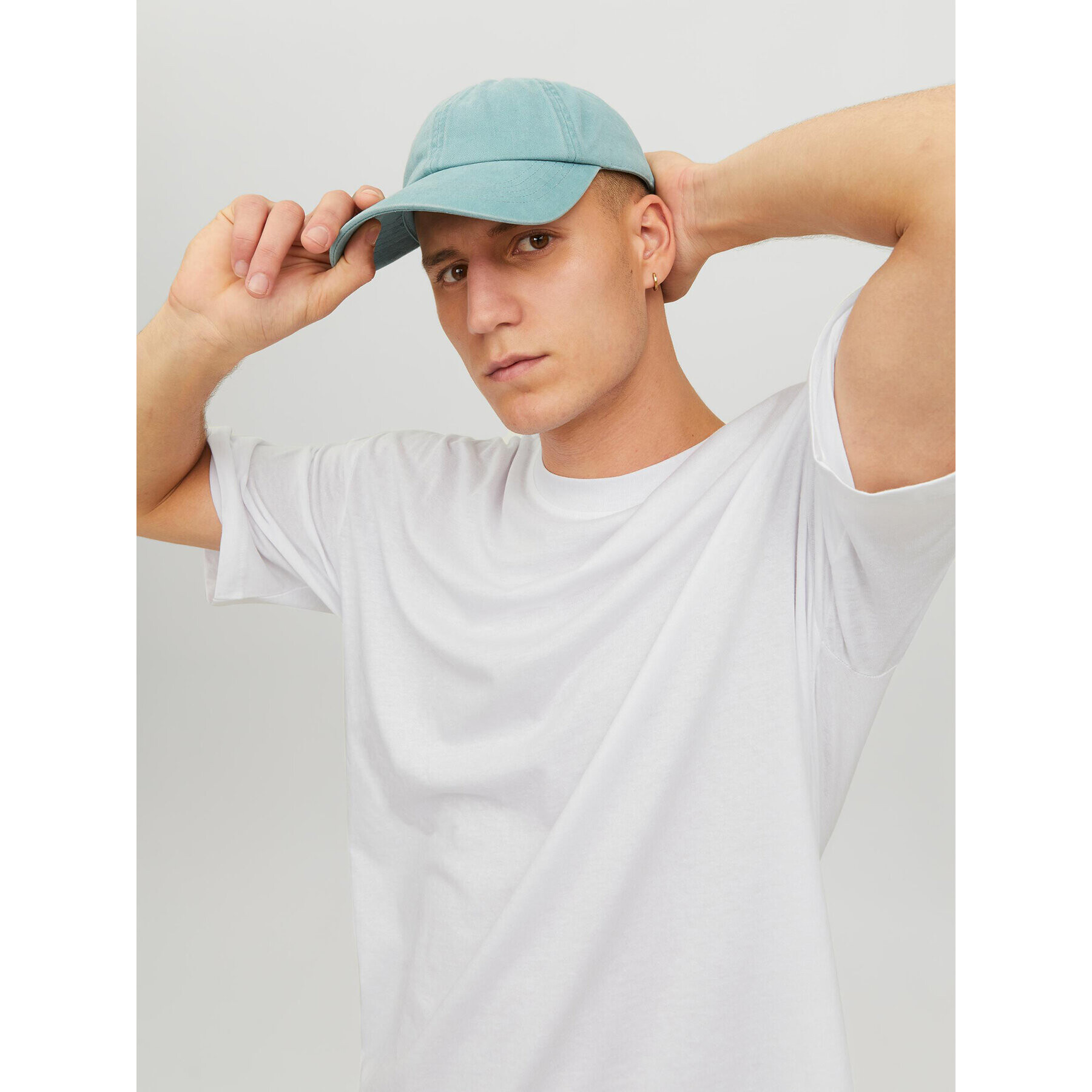 Jack&Jones Тишърт Brink 12185628 Бял Loose Fit - Pepit.bg