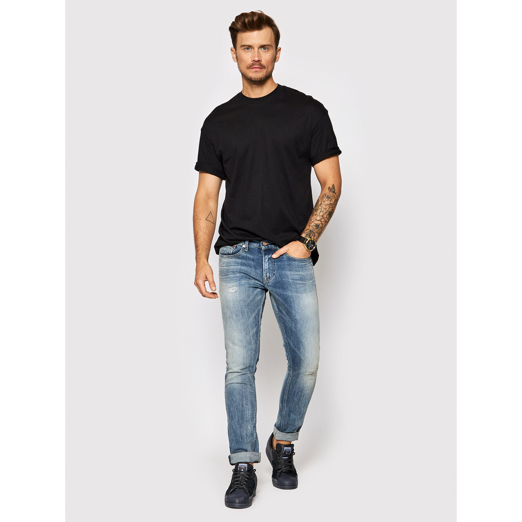 Jack&Jones Тишърт Brink 12185628 Черен Regular Fit - Pepit.bg