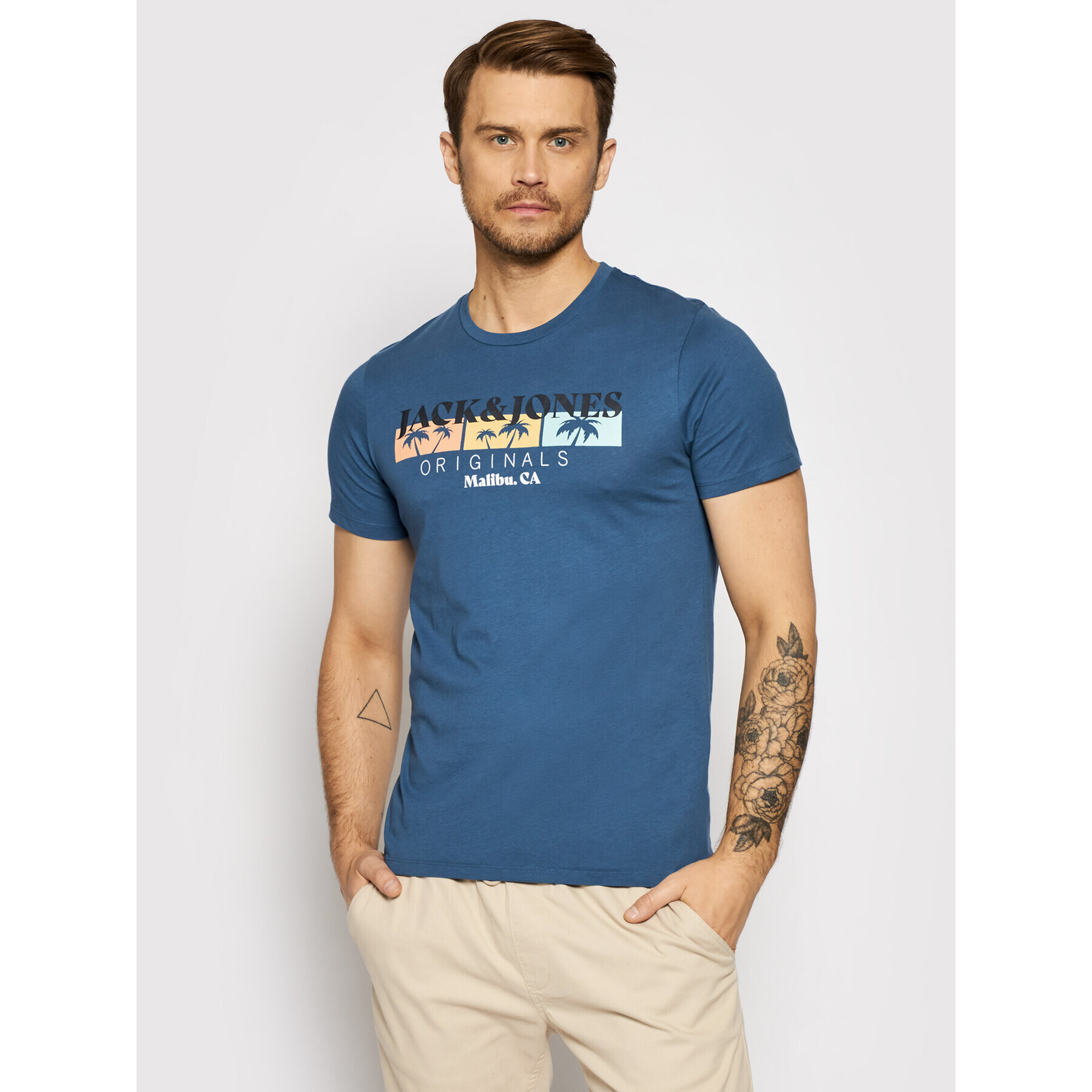 Jack&Jones Тишърт Cabana 12188501 Син Regular Fit - Pepit.bg