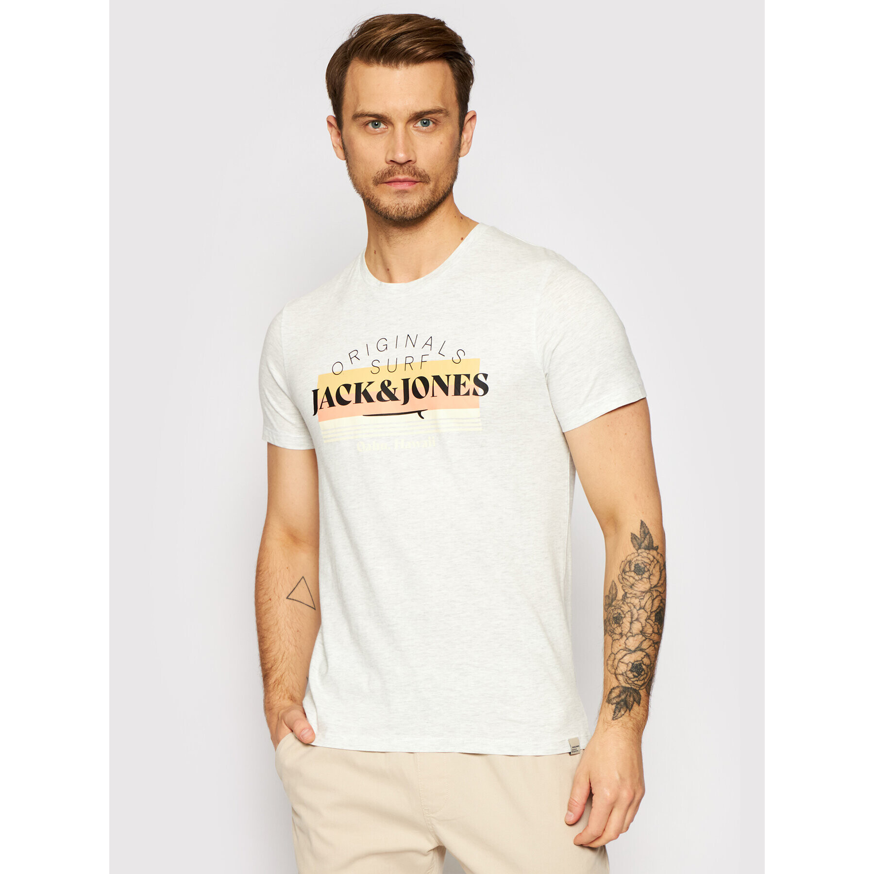 Jack&Jones Тишърт Cabana 12188501 Сив Regular Fit - Pepit.bg