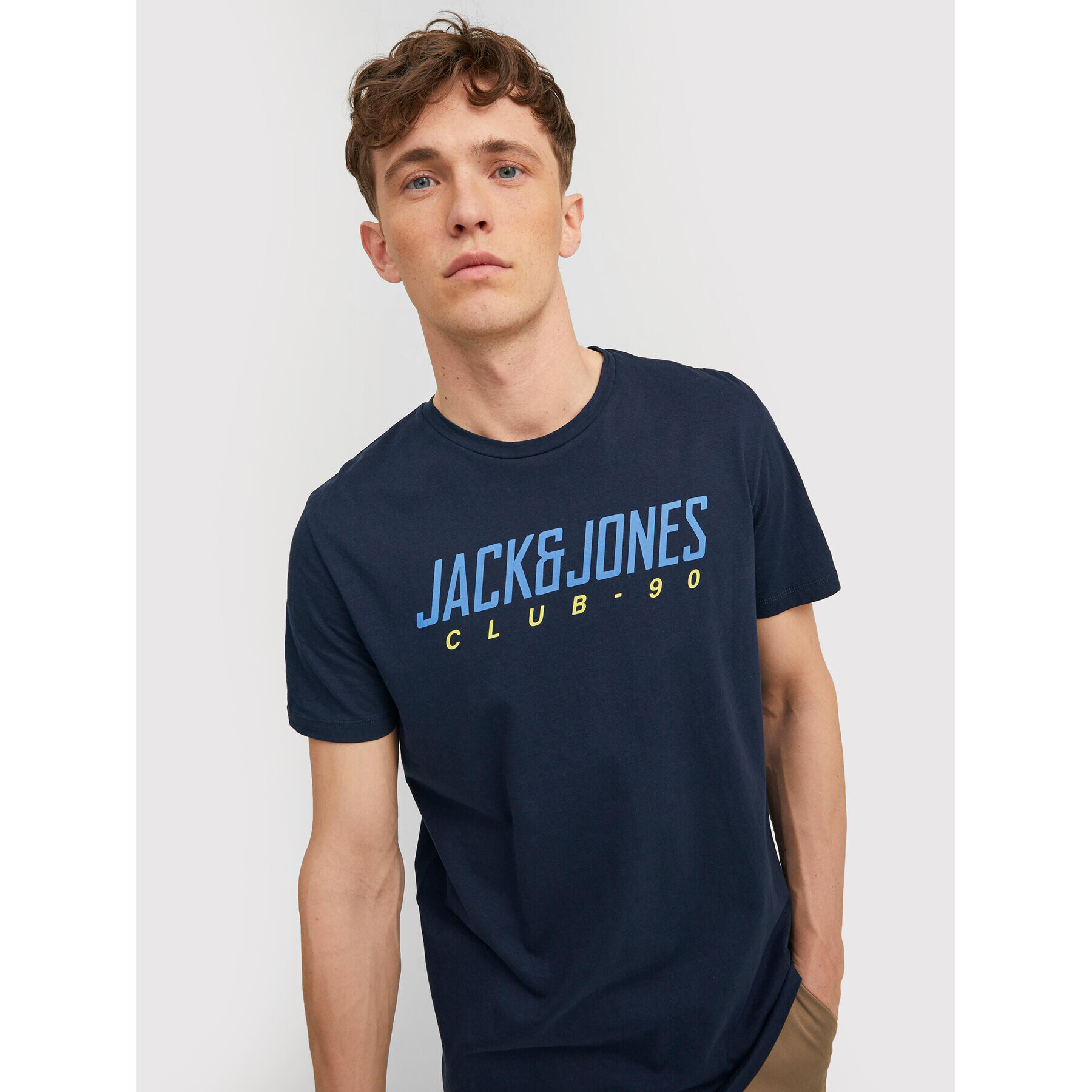 Jack&Jones Тишърт Club 12213761 Тъмносин Regular Fit - Pepit.bg