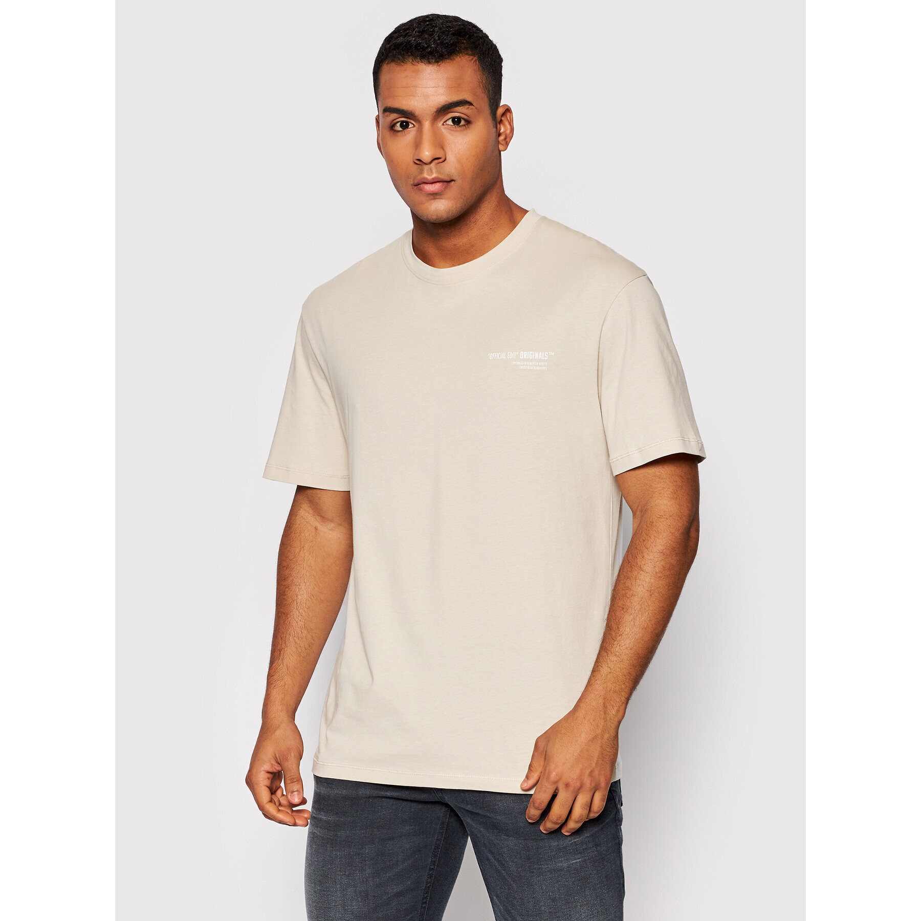 Jack&Jones Тишърт Comfort Photo 12205952 Бежов Relaxed Fit - Pepit.bg