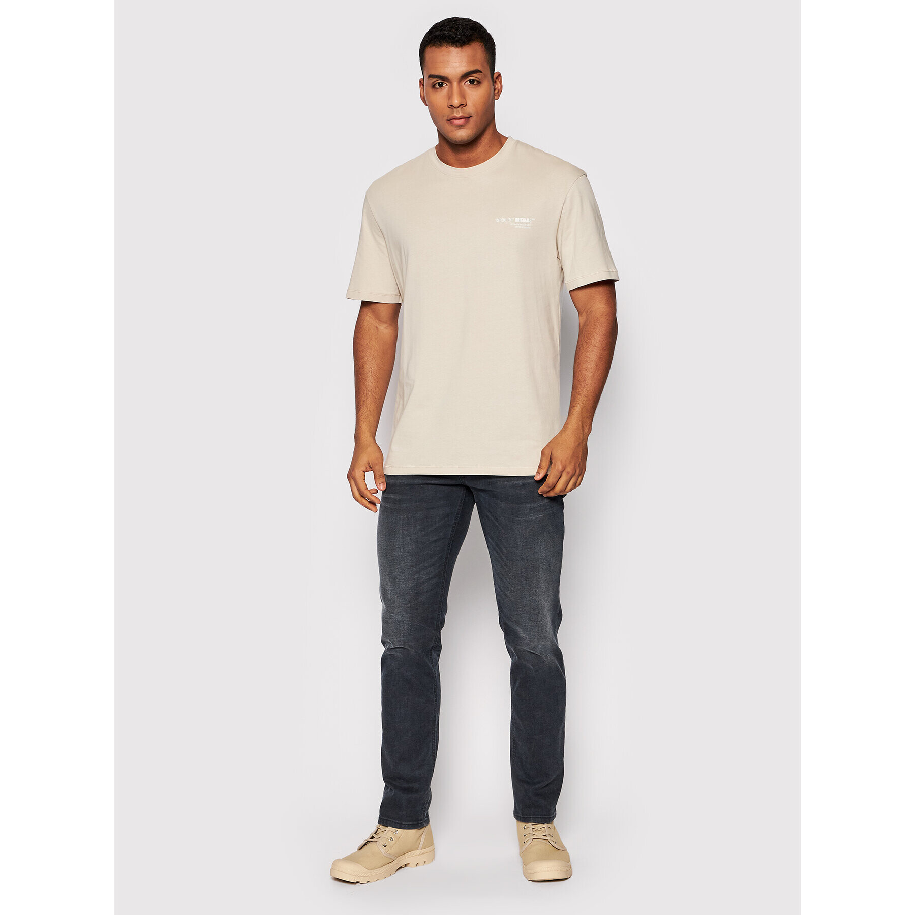 Jack&Jones Тишърт Comfort Photo 12205952 Бежов Relaxed Fit - Pepit.bg