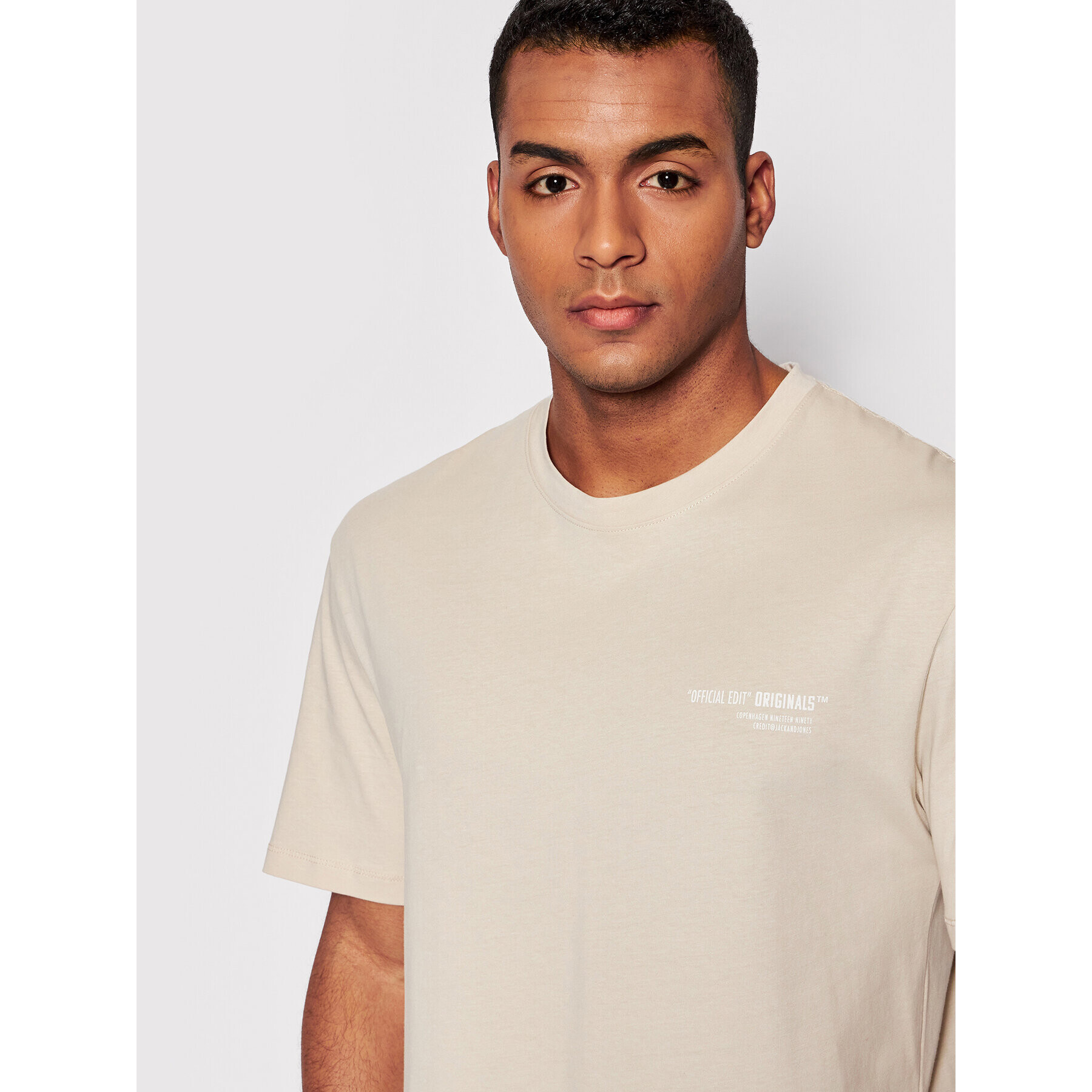 Jack&Jones Тишърт Comfort Photo 12205952 Бежов Relaxed Fit - Pepit.bg