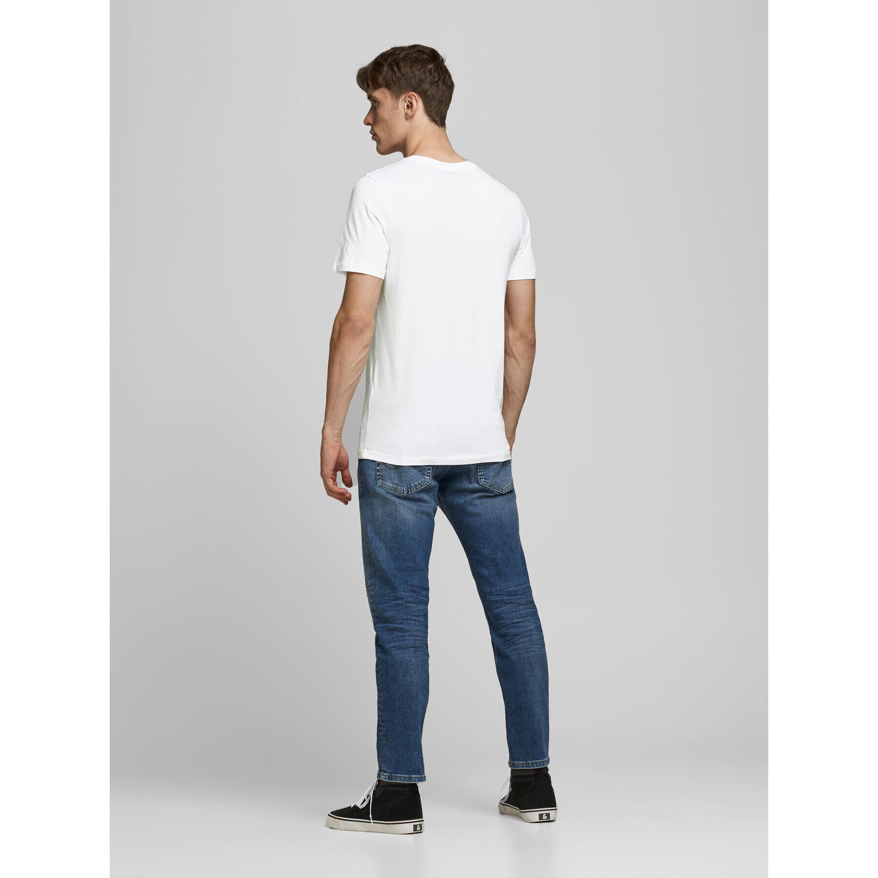 Jack&Jones Тишърт Corp 12151955 Бял Slim Fit - Pepit.bg