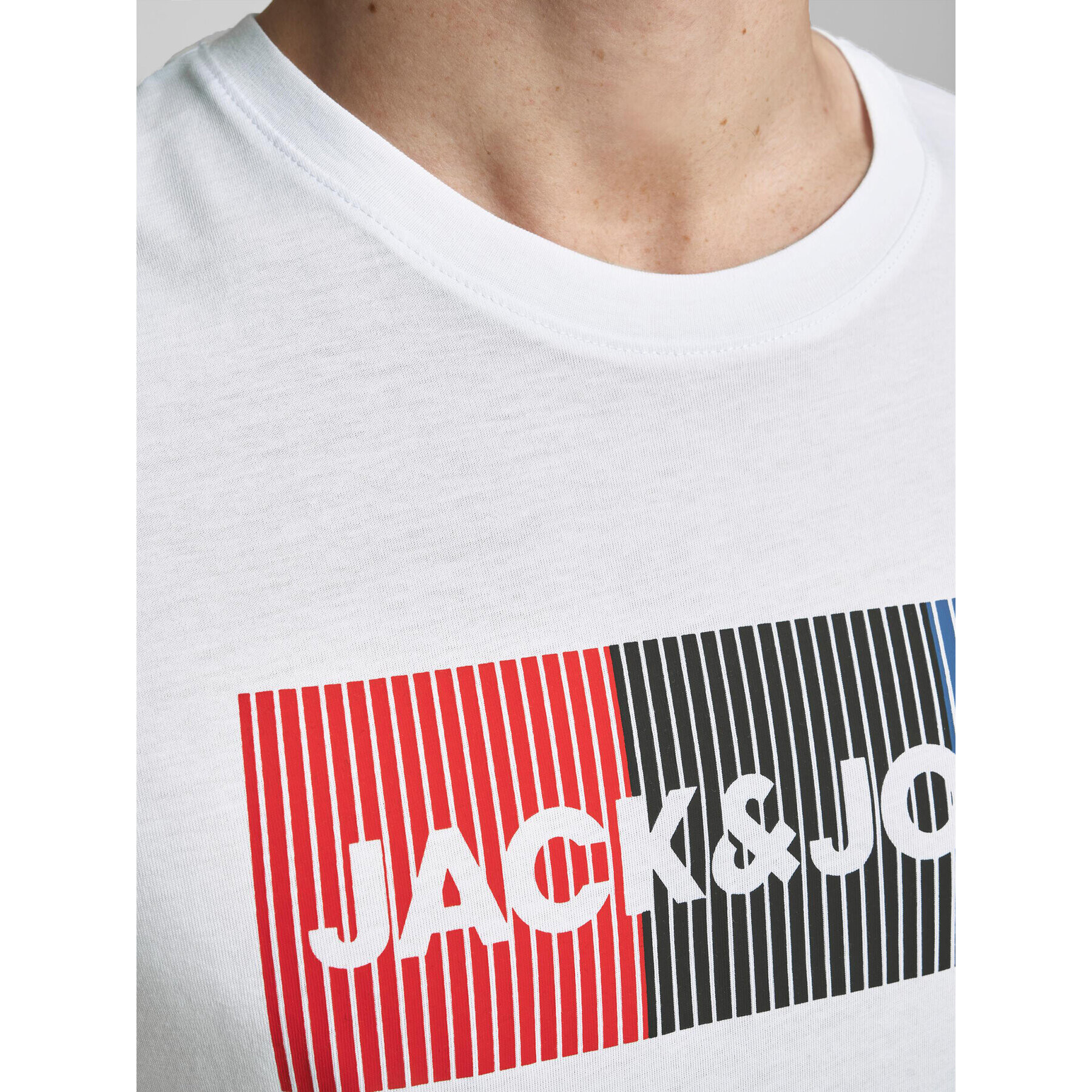 Jack&Jones Тишърт Corp 12151955 Бял Slim Fit - Pepit.bg