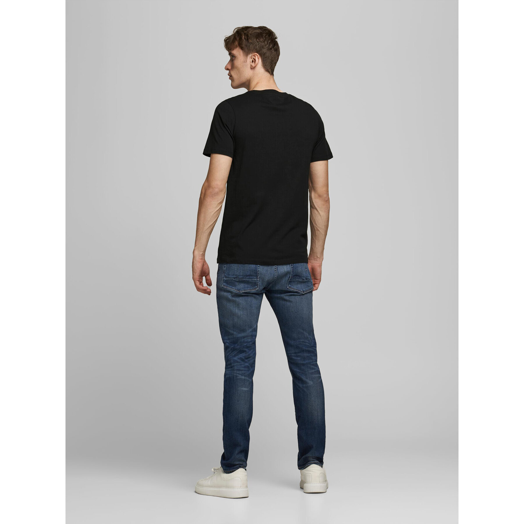 Jack&Jones Тишърт Corp 12151955 Черен Slim Fit - Pepit.bg