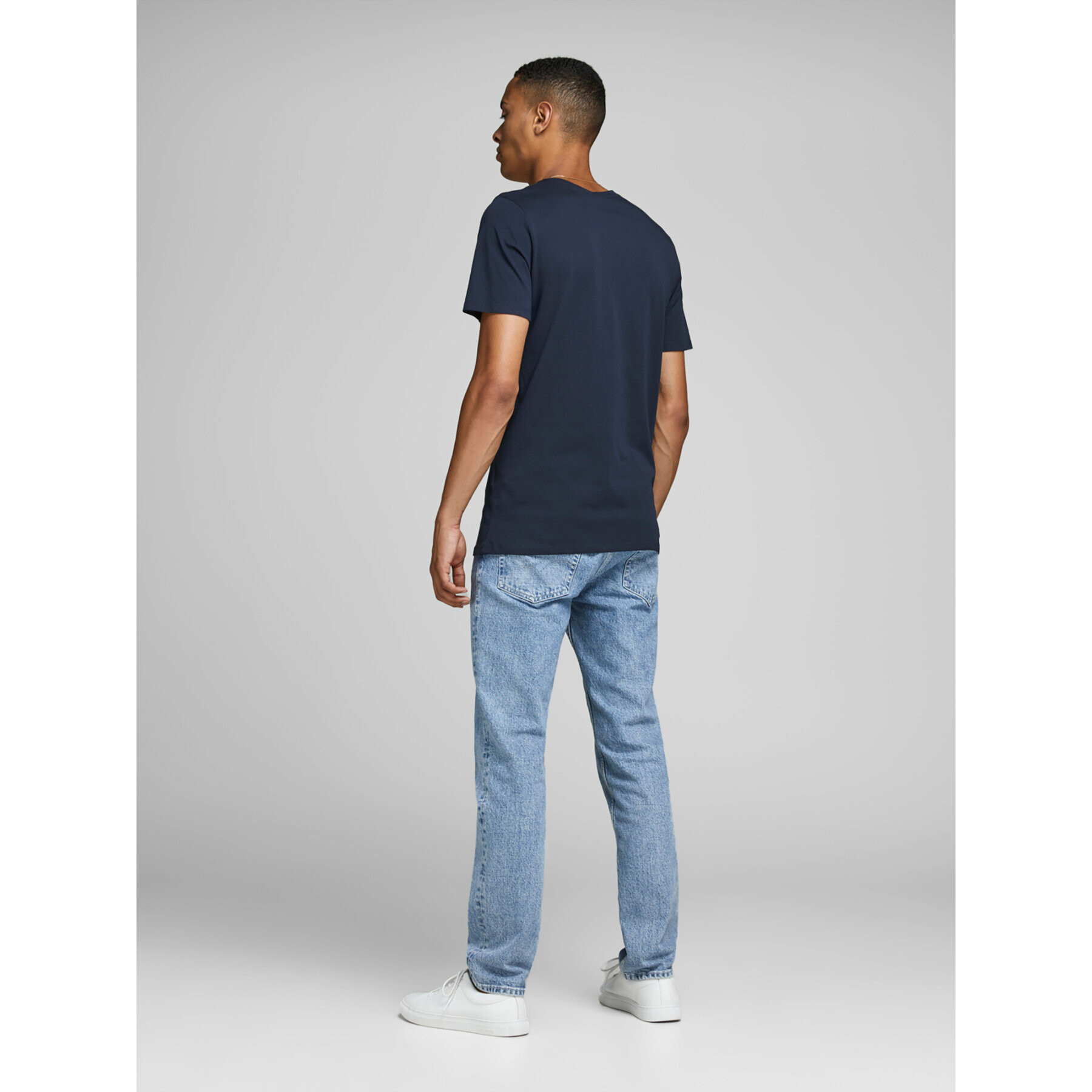 Jack&Jones Тишърт Corp 12151955 Тъмносин Slim Fit - Pepit.bg