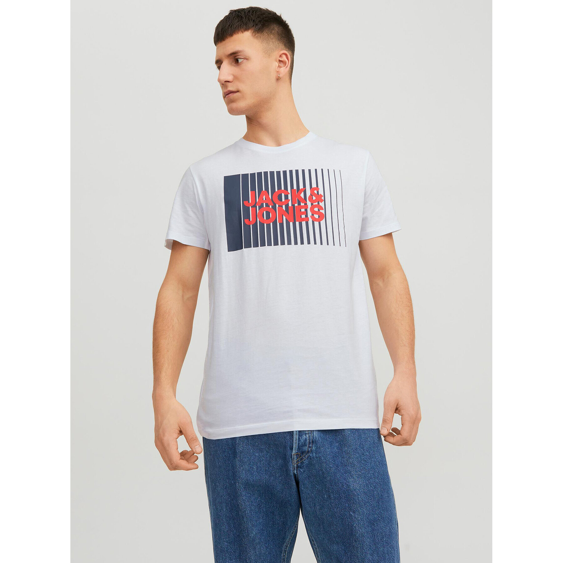 Jack&Jones Тишърт Corp 12233999 Бял Standard Fit - Pepit.bg