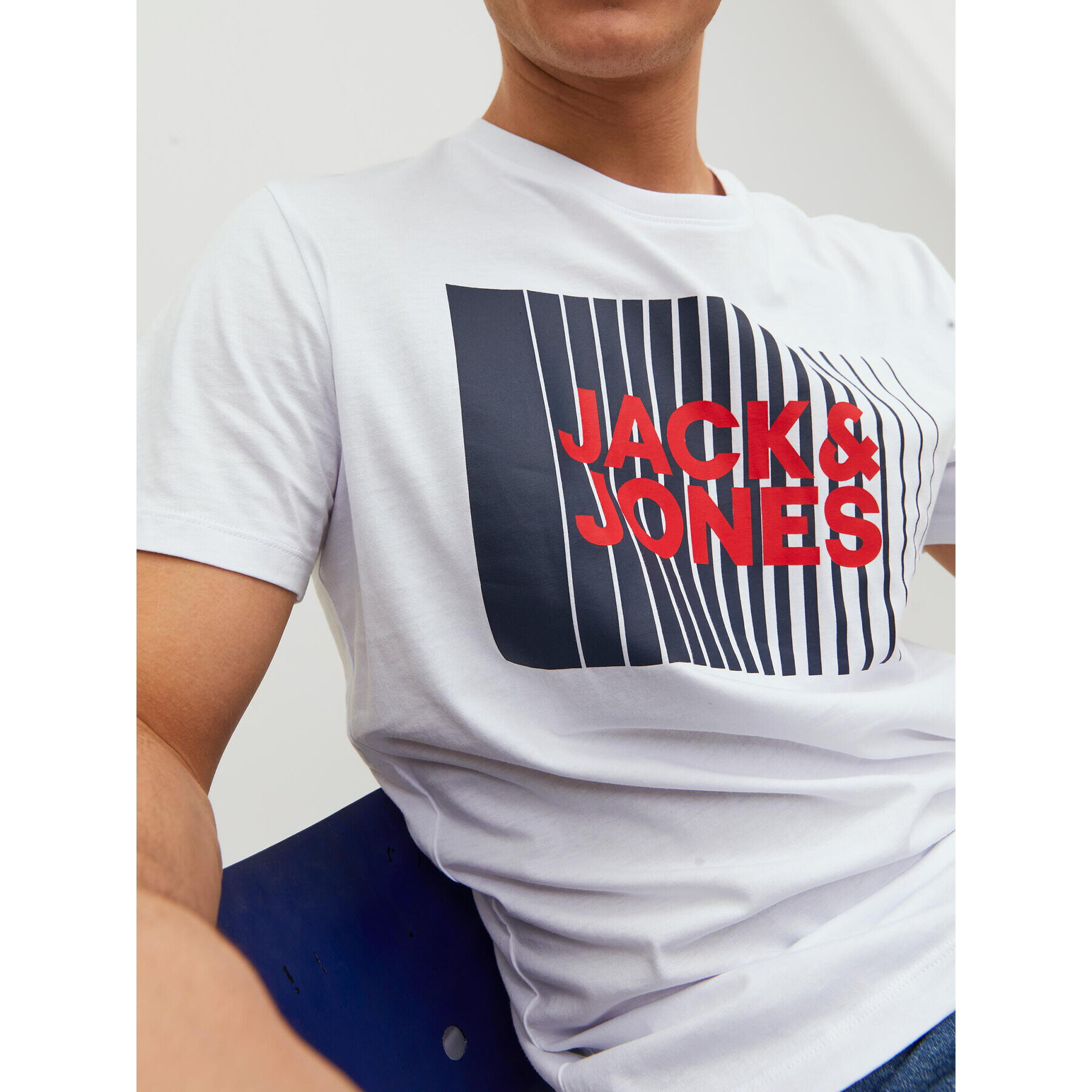 Jack&Jones Тишърт Corp 12233999 Бял Standard Fit - Pepit.bg