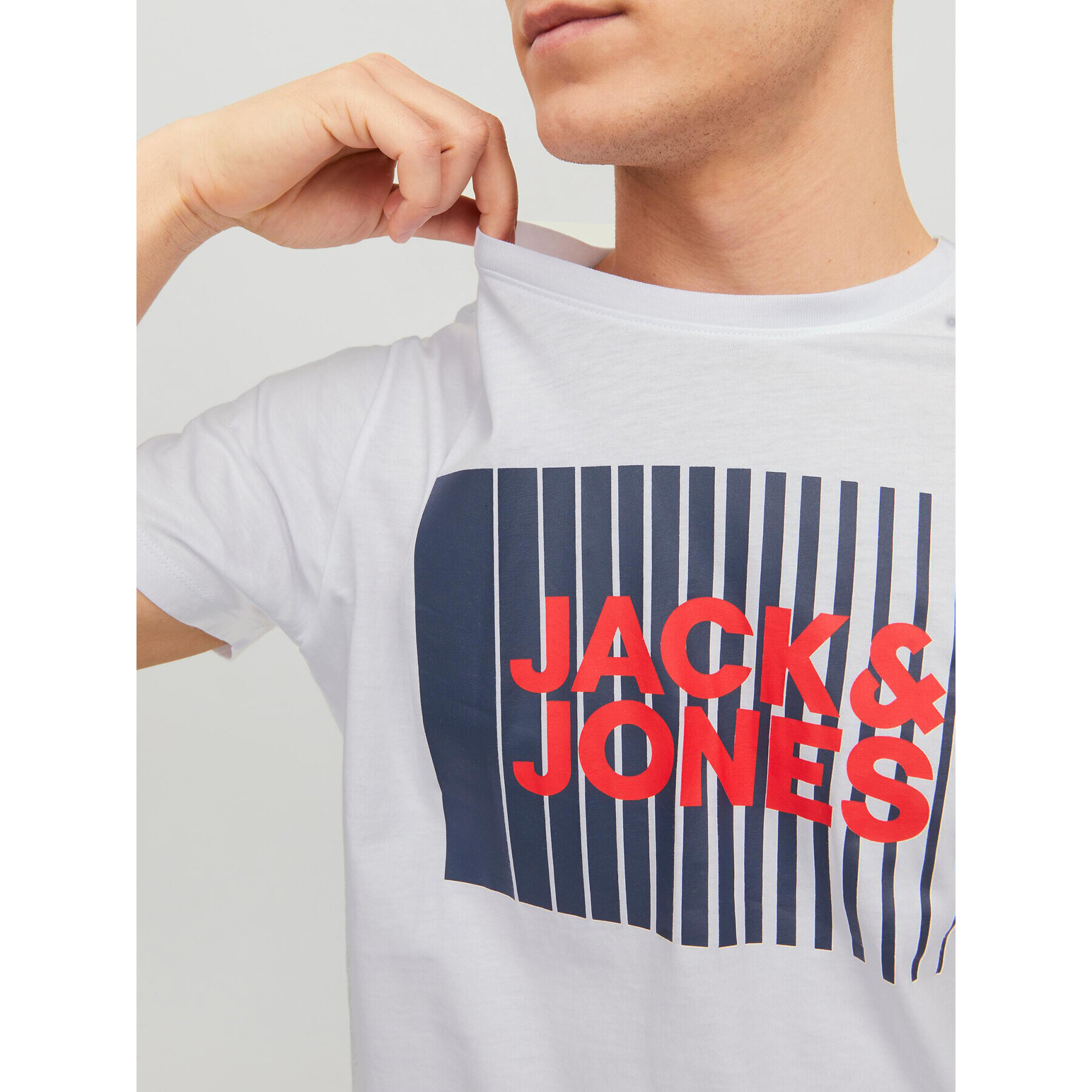 Jack&Jones Тишърт Corp 12233999 Бял Standard Fit - Pepit.bg