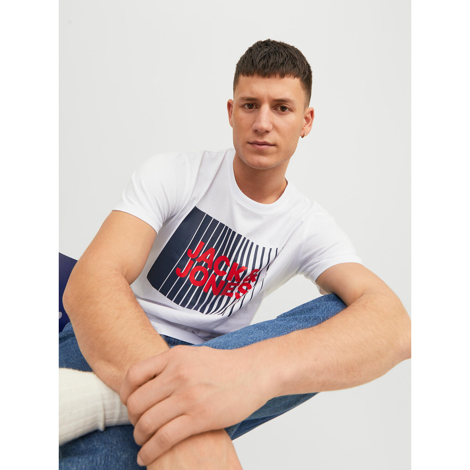 Jack&Jones Тишърт Corp 12233999 Бял Standard Fit - Pepit.bg