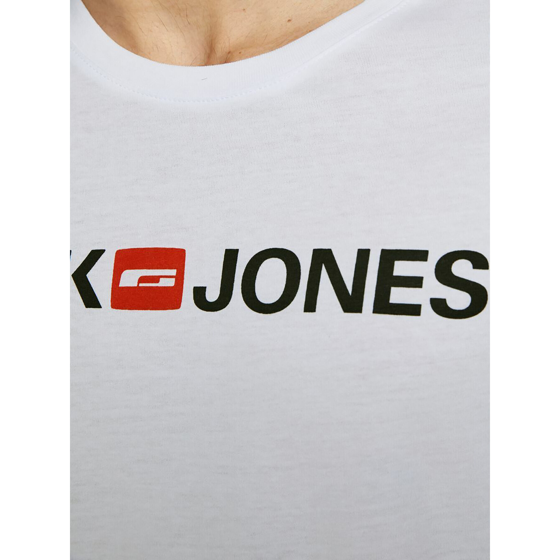 Jack&Jones Тишърт Corp Logo 12137126 Бял Slim Fit - Pepit.bg