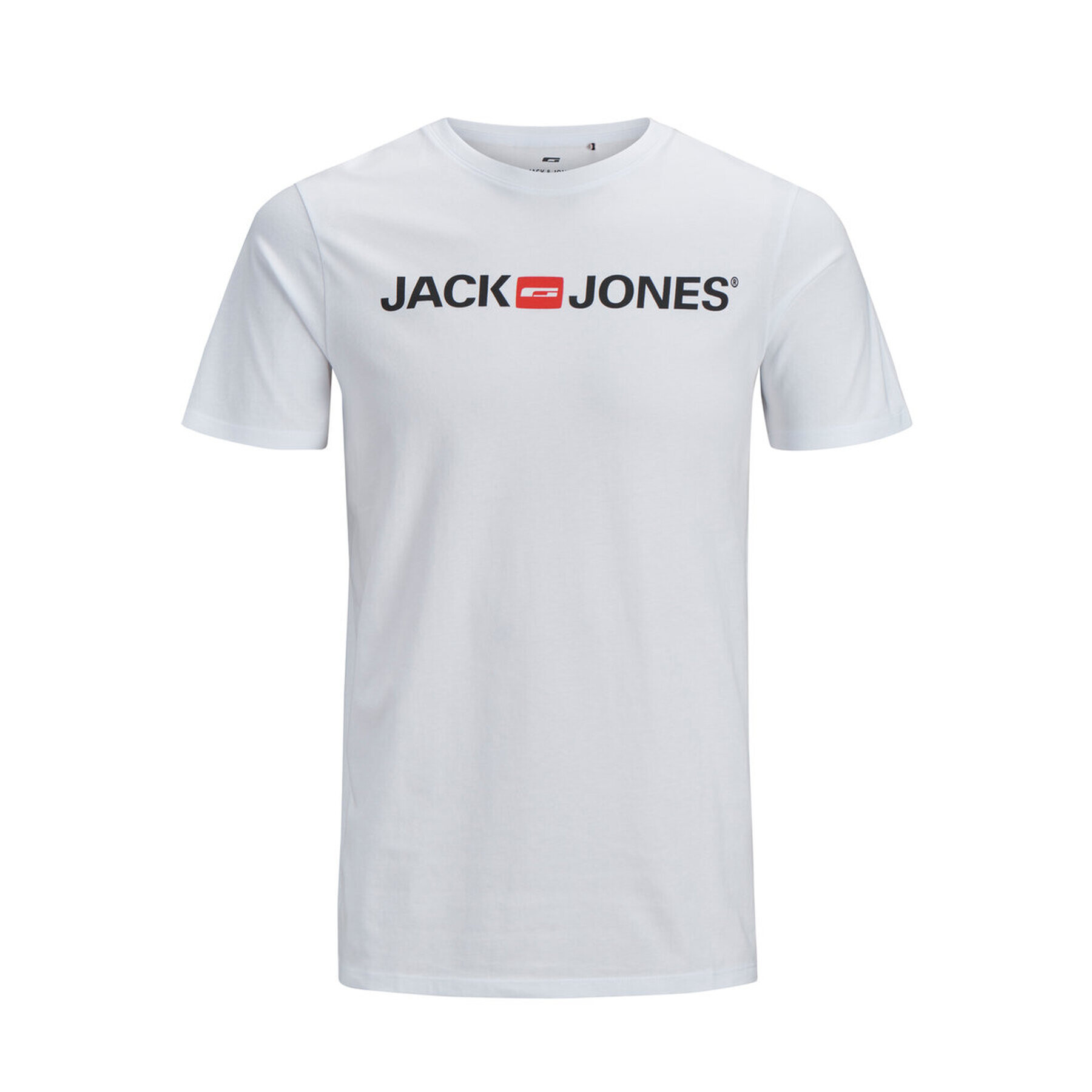 Jack&Jones Тишърт Corp Logo 12137126 Бял Slim Fit - Pepit.bg