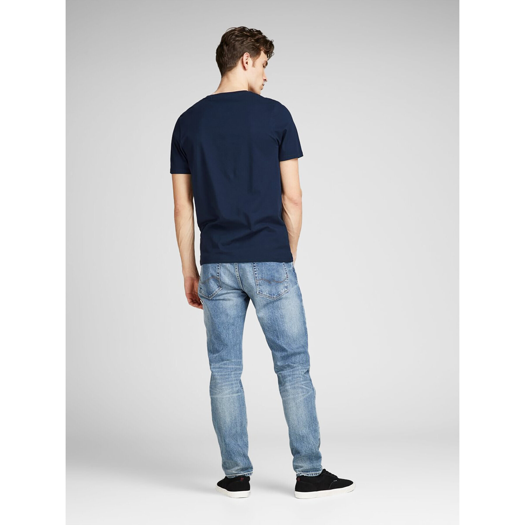 Jack&Jones Тишърт Corp Logo 12137126 Тъмносин Slim Fit - Pepit.bg