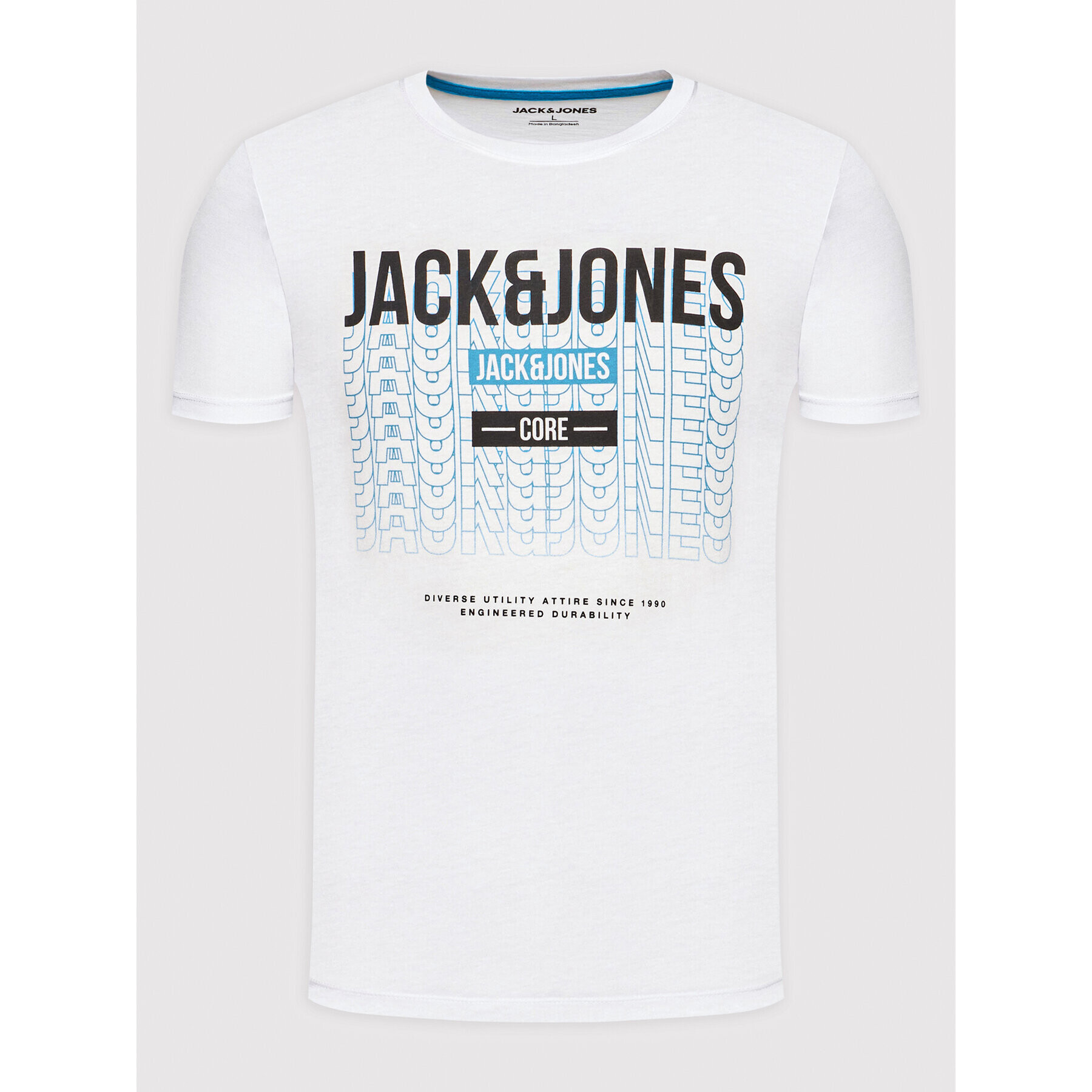 Jack&Jones Тишърт Cyber 12200225 Бял Regular Fit - Pepit.bg