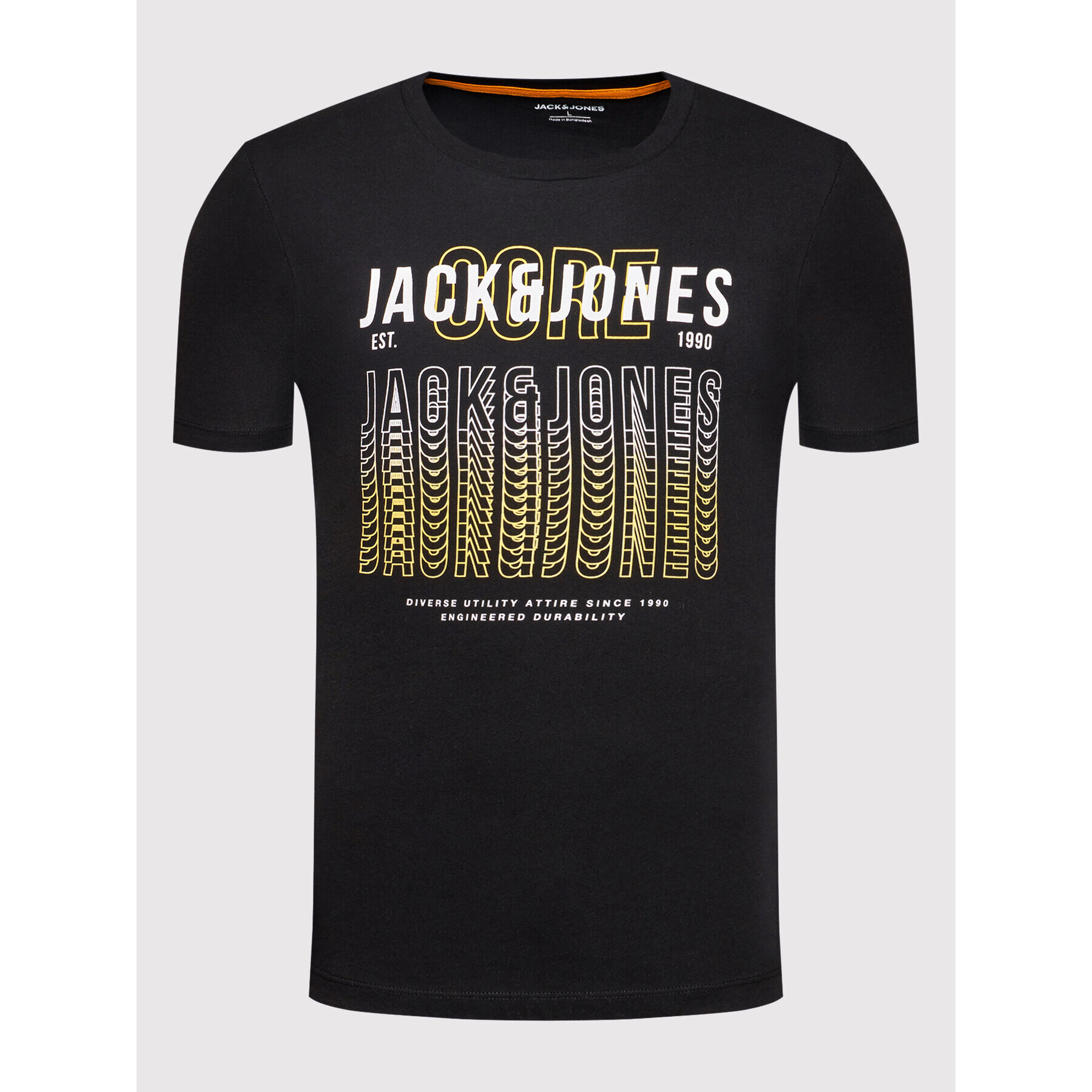 Jack&Jones Тишърт Cyber 12200225 Черен Regular Fit - Pepit.bg