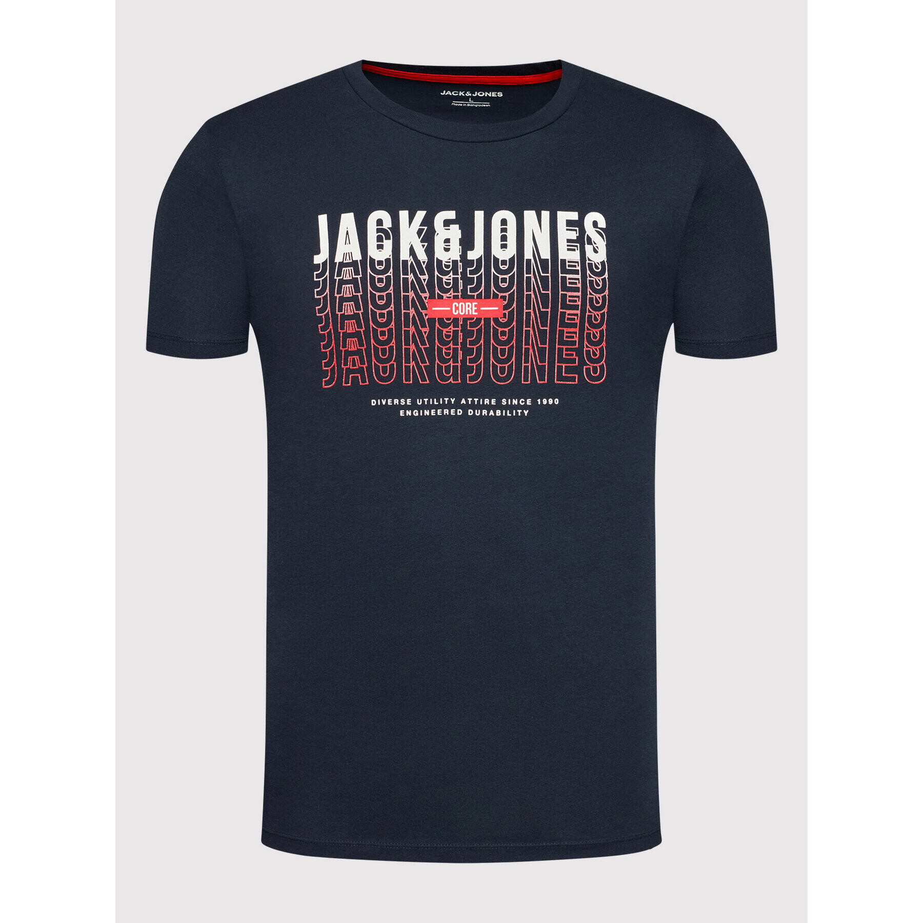 Jack&Jones Тишърт Cyber 12200225 Тъмносин Regular Fit - Pepit.bg