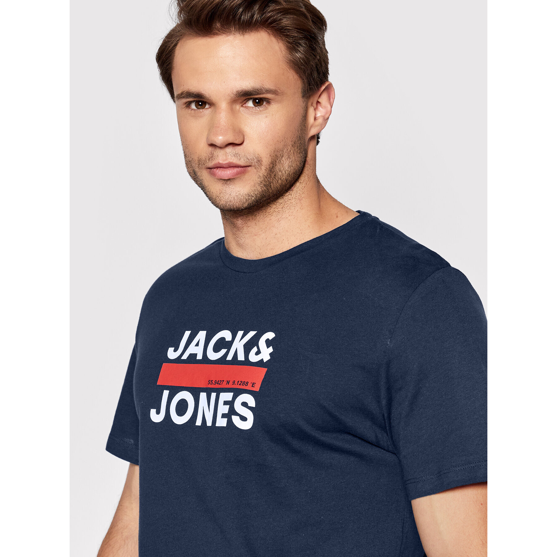 Jack&Jones Тишърт Dan 12213767 Тъмносин Regular Fit - Pepit.bg