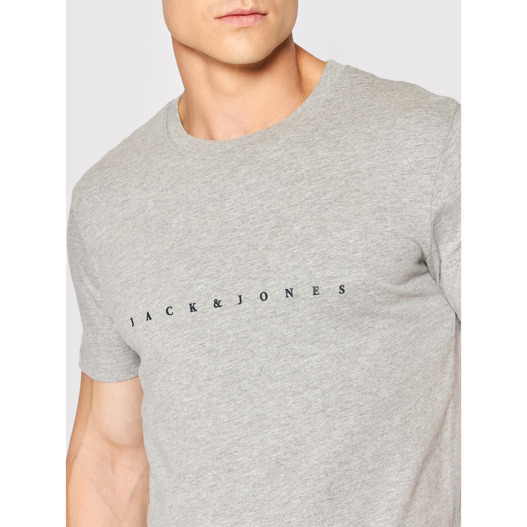 Jack&Jones Тишърт Font 12202040 Сив Regular Fit - Pepit.bg