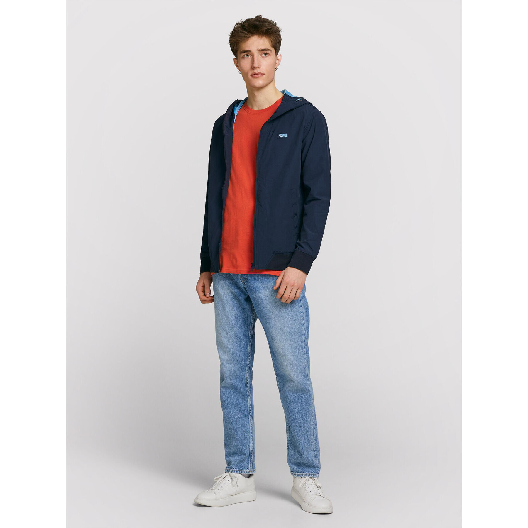 Jack&Jones Тишърт Frank 12189209 Оранжев Slim Fit - Pepit.bg