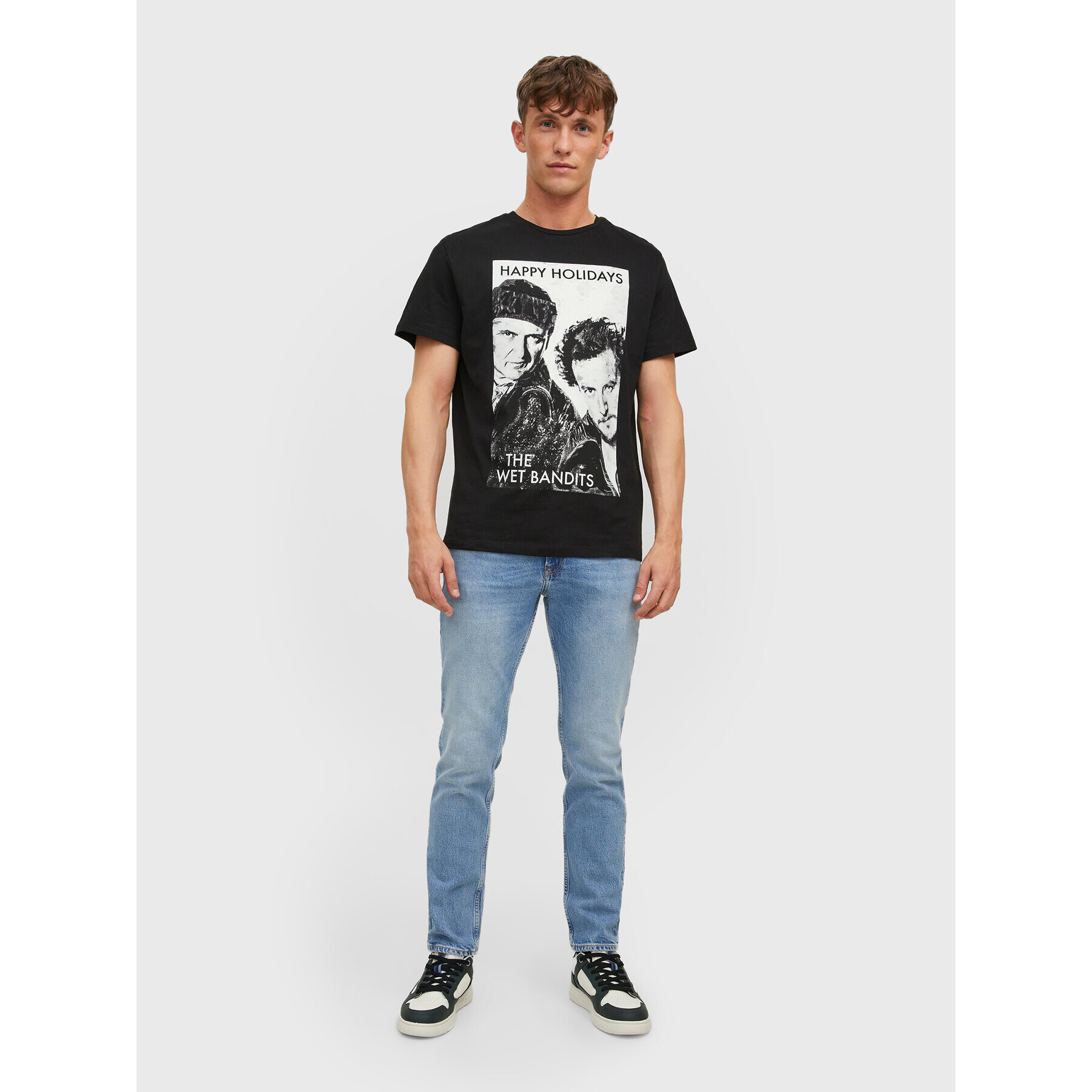 Jack&Jones Тишърт Home 12222006 Черен Regular Fit - Pepit.bg