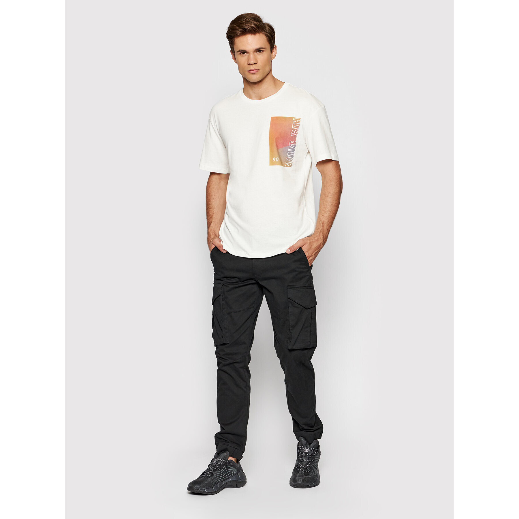 Jack&Jones Тишърт Infinitys 12193839 Бял Relaxed Fit - Pepit.bg