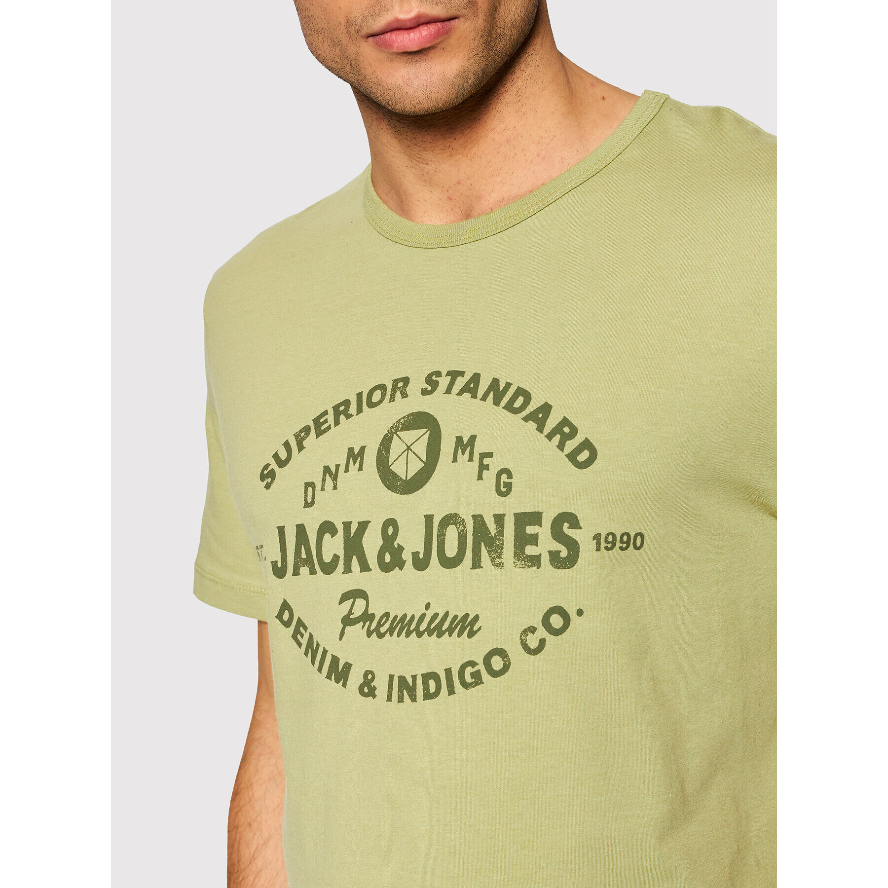 Jack&Jones PREMIUM Тишърт Jackson 12202394 Зелен Regular Fit - Pepit.bg