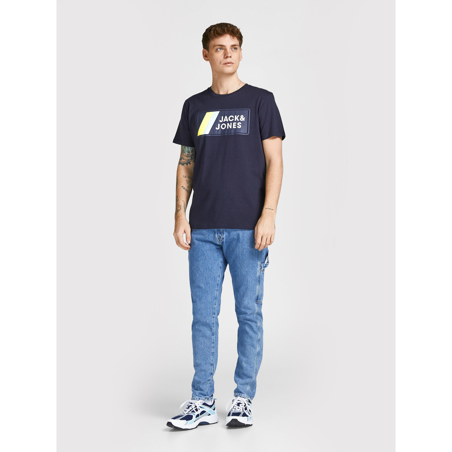 Jack&Jones Тишърт Jake 12207493 Тъмносин Regular Fit - Pepit.bg