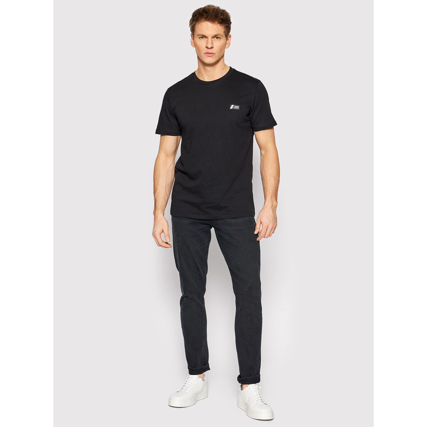 Jack&Jones Тишърт Jake 12208432 Черен Regular Fit - Pepit.bg