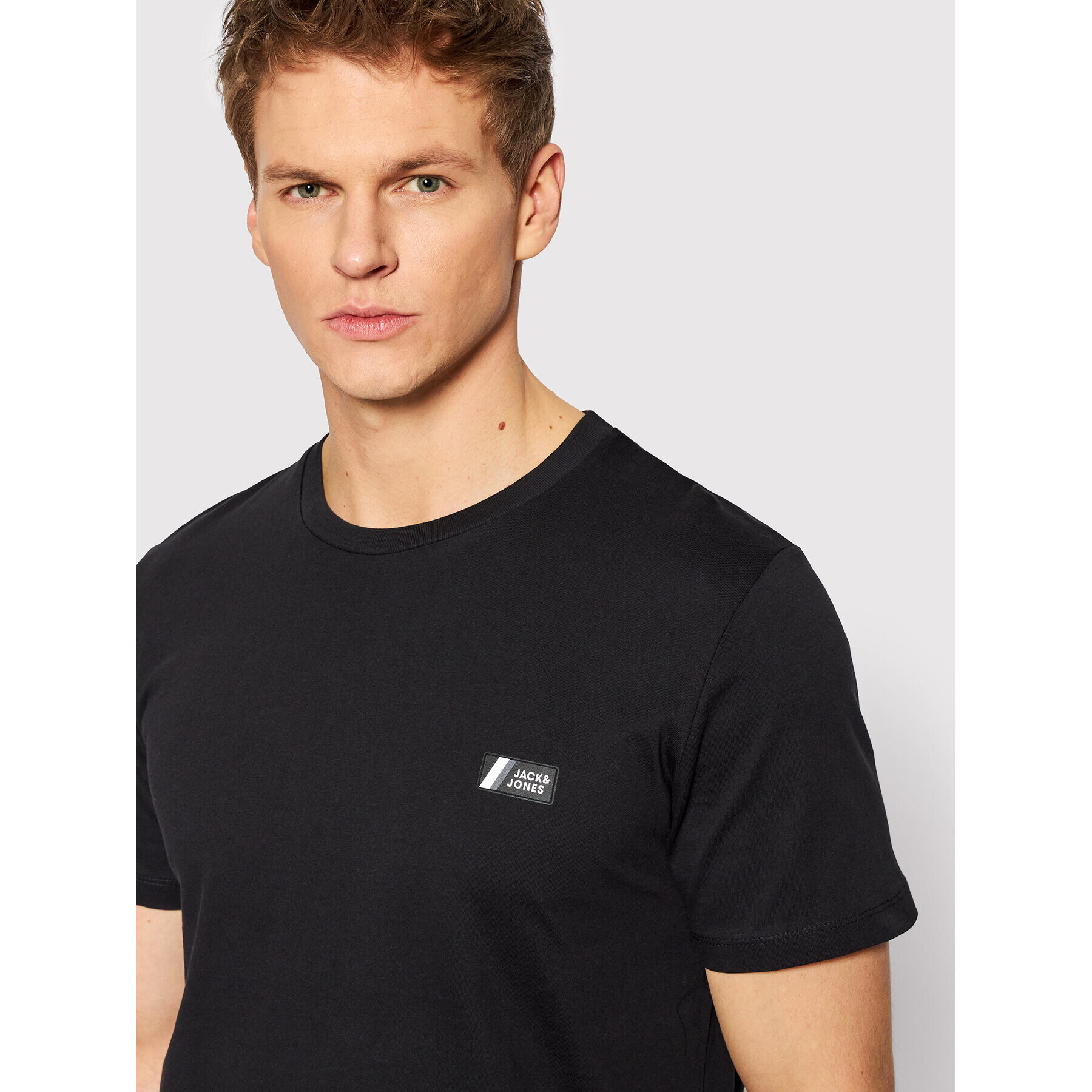 Jack&Jones Тишърт Jake 12208432 Черен Regular Fit - Pepit.bg