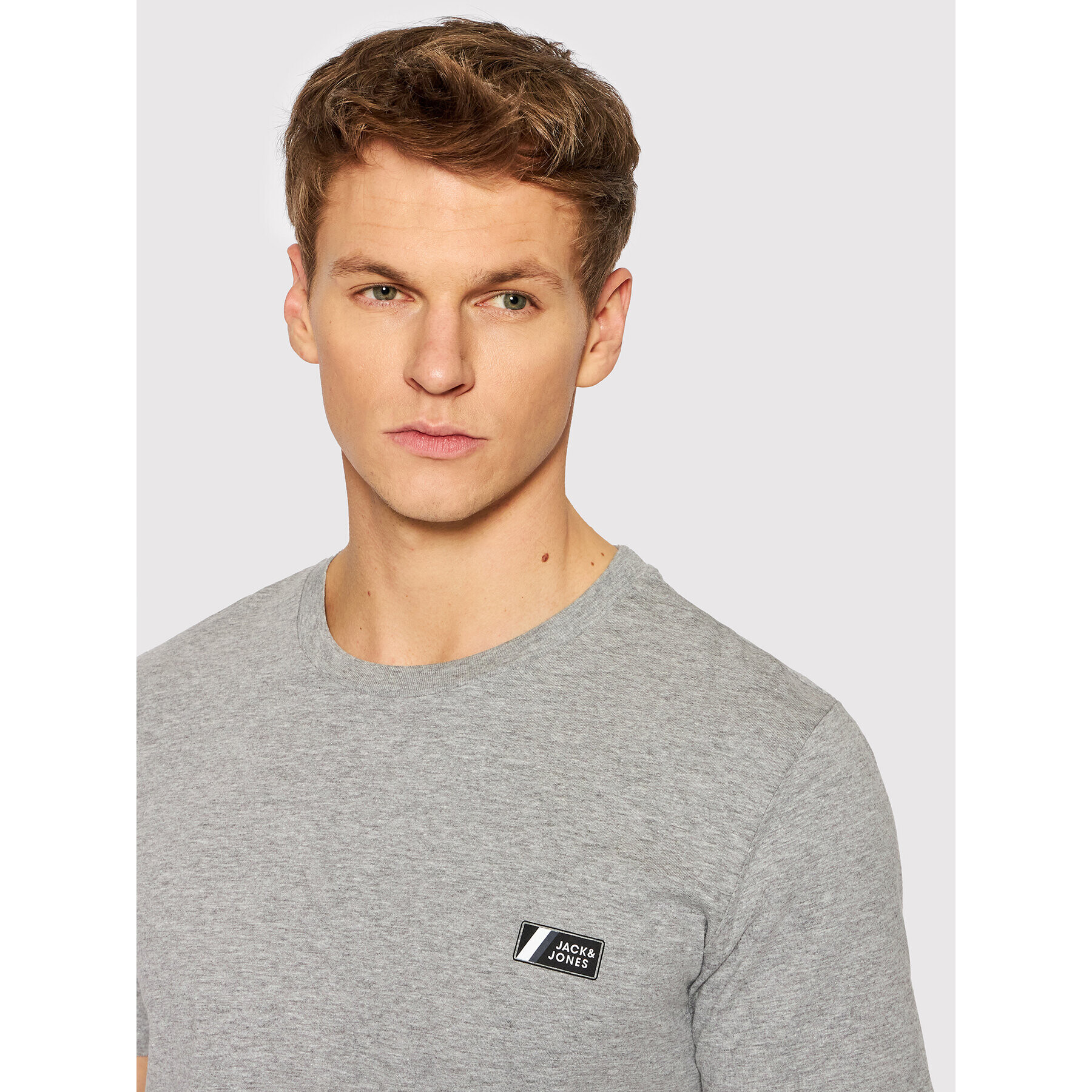 Jack&Jones Тишърт Jake 12208432 Сив Regular Fit - Pepit.bg