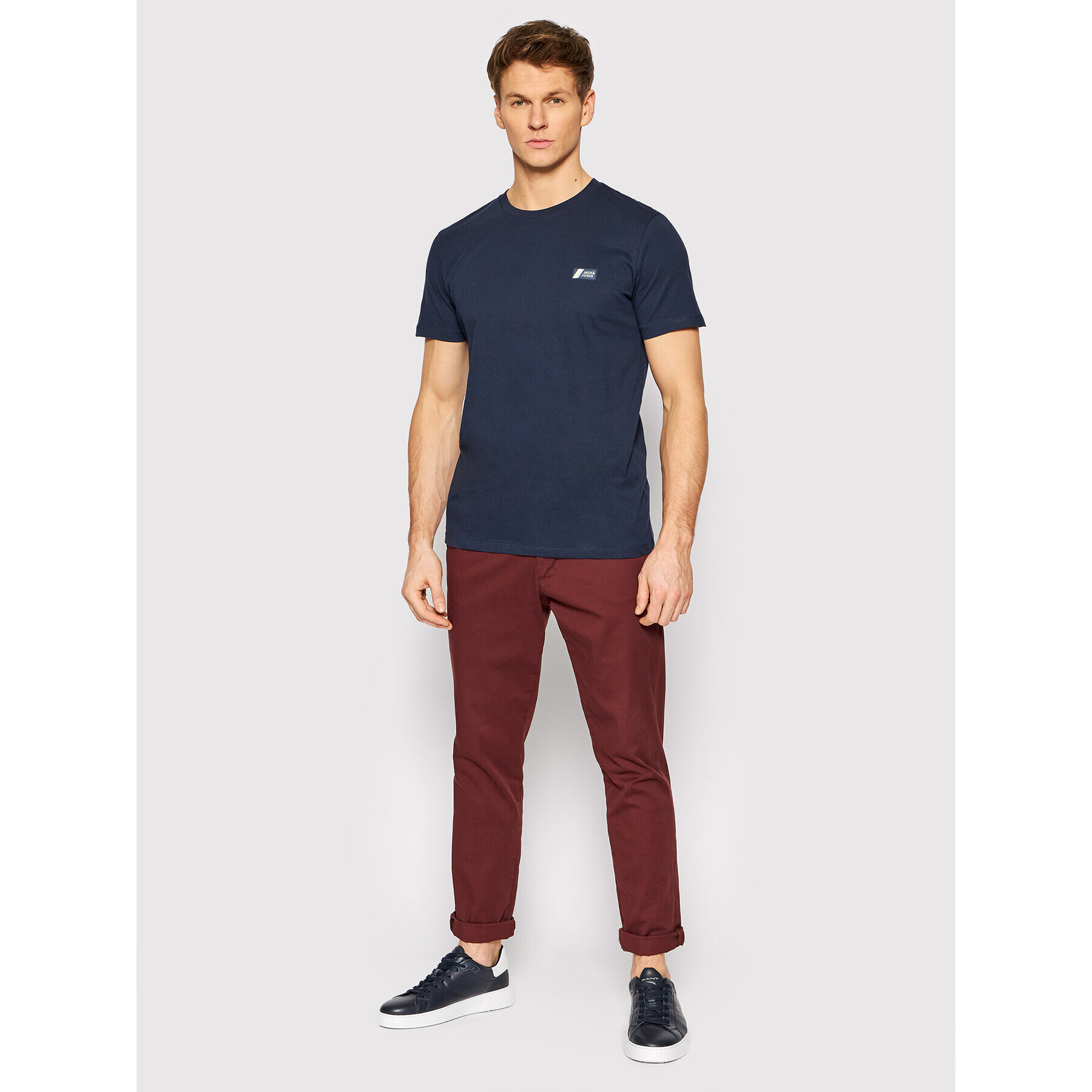 Jack&Jones Тишърт Jake 12208432 Тъмносин Regular Fit - Pepit.bg