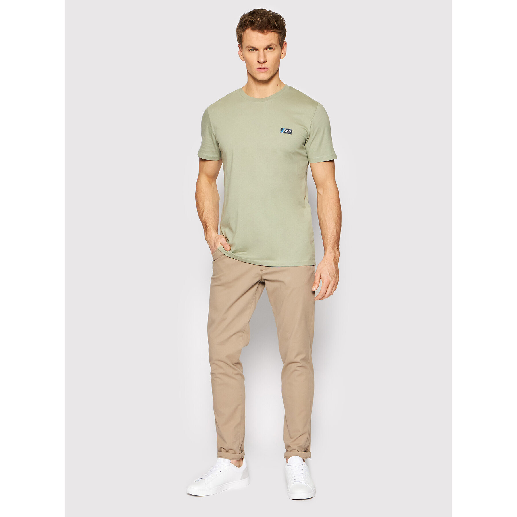 Jack&Jones Тишърт Jake 12208432 Зелен Regular Fit - Pepit.bg