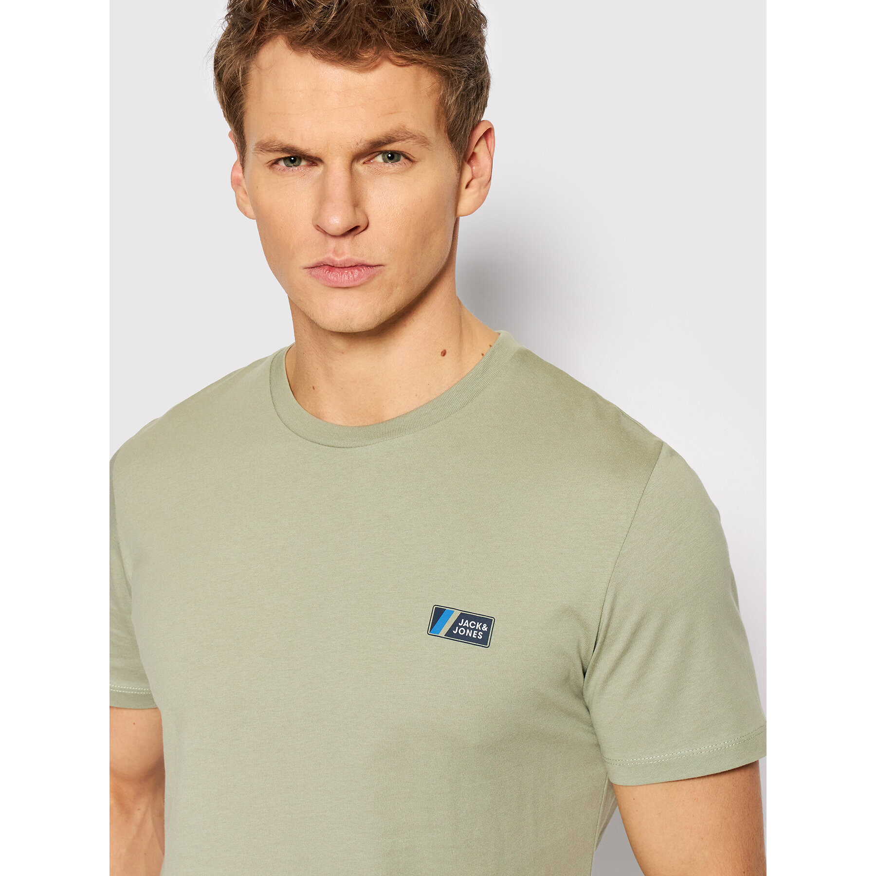 Jack&Jones Тишърт Jake 12208432 Зелен Regular Fit - Pepit.bg