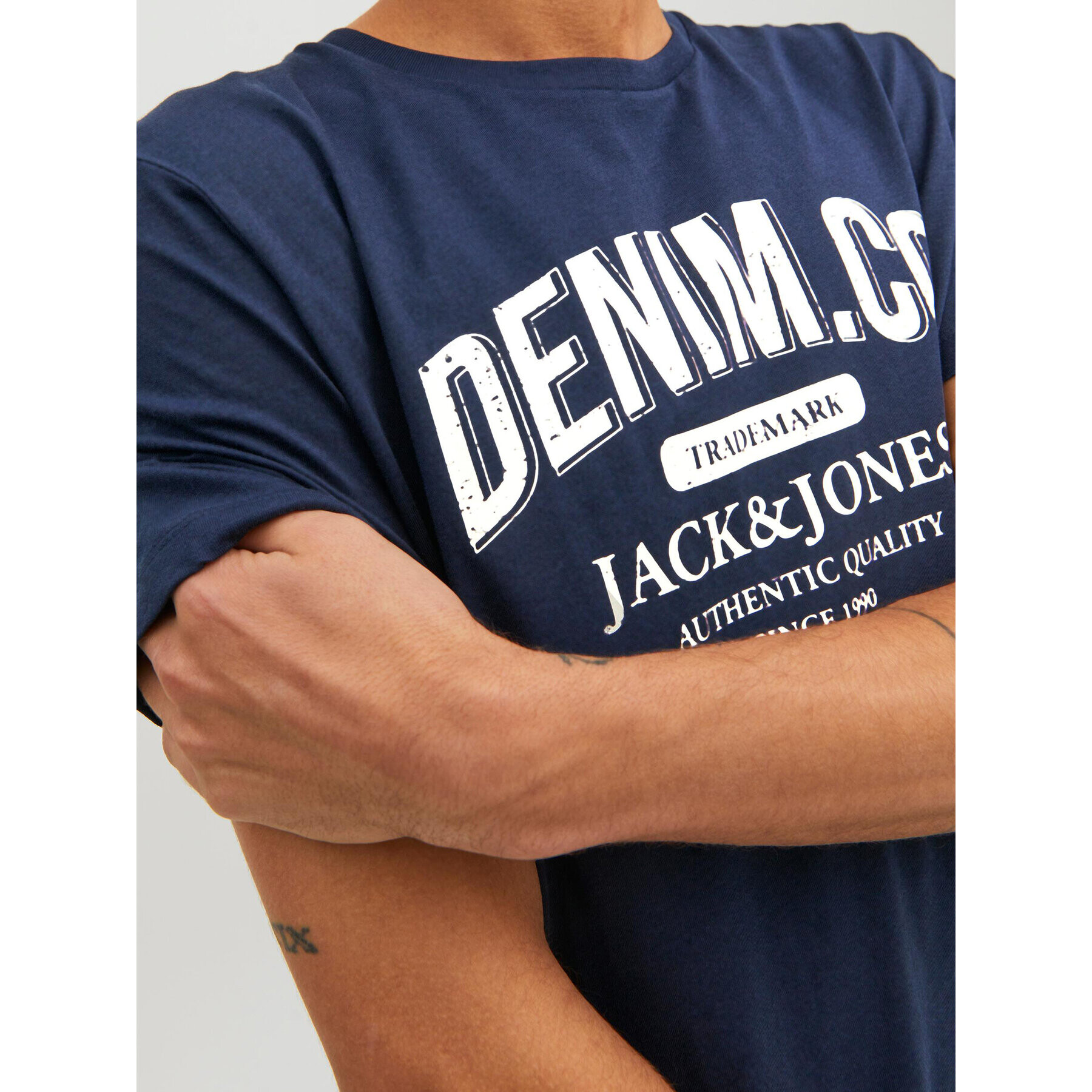 Jack&Jones Тишърт Jeans 12210949 Тъмносин Regular Fit - Pepit.bg