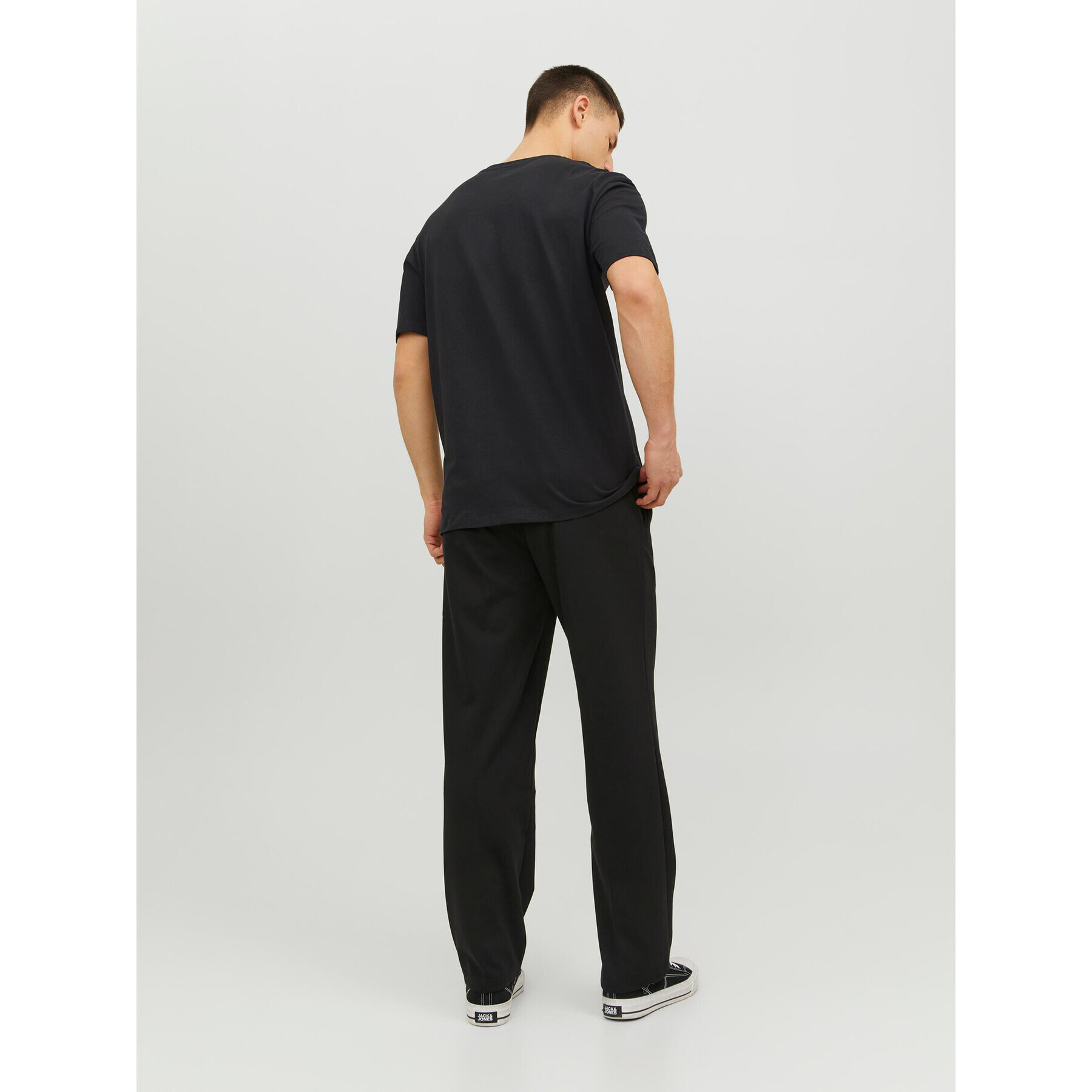 Jack&Jones Тишърт Josh 12236514 Черен Relaxed Fit - Pepit.bg