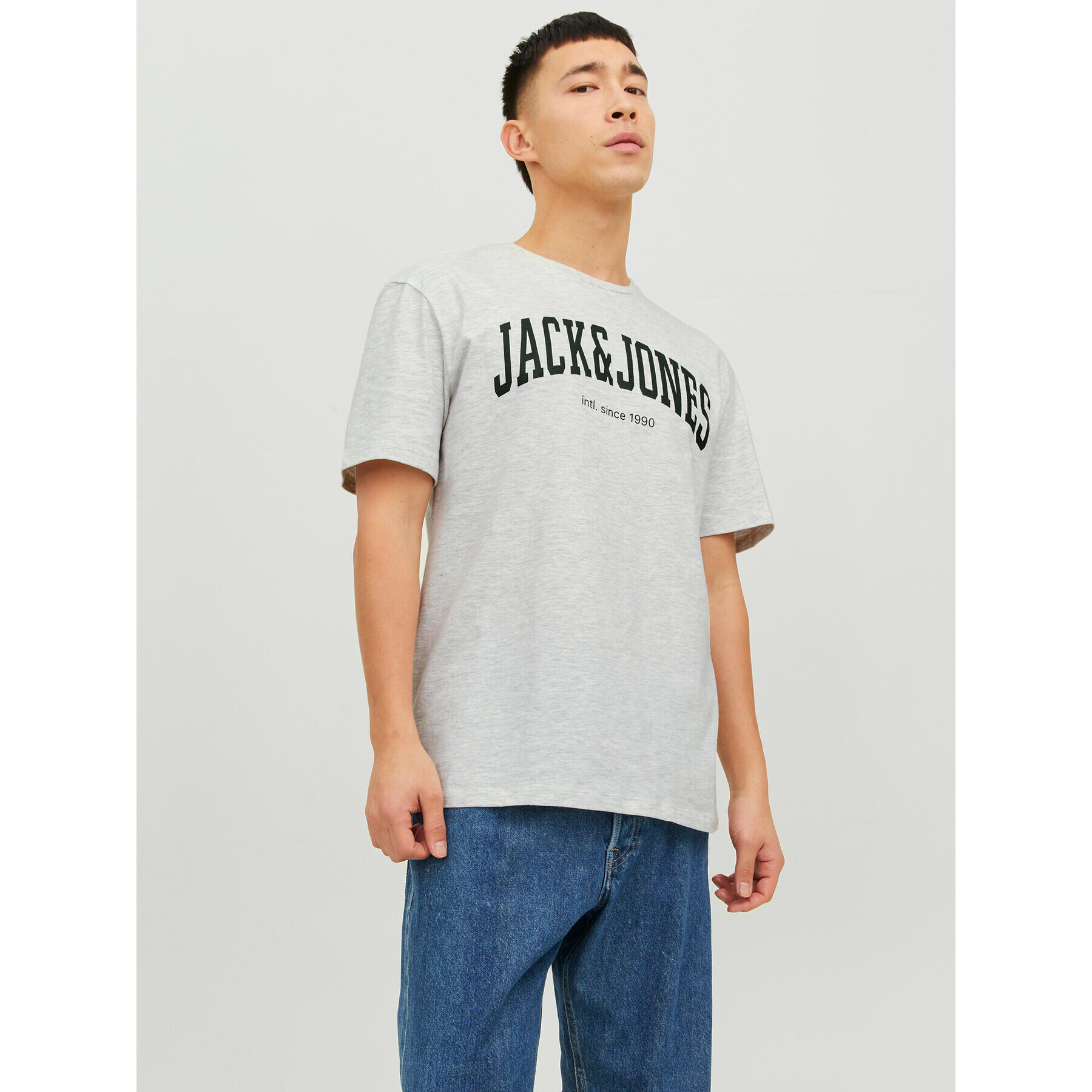 Jack&Jones Тишърт Josh 12236514 Сив Relaxed Fit - Pepit.bg