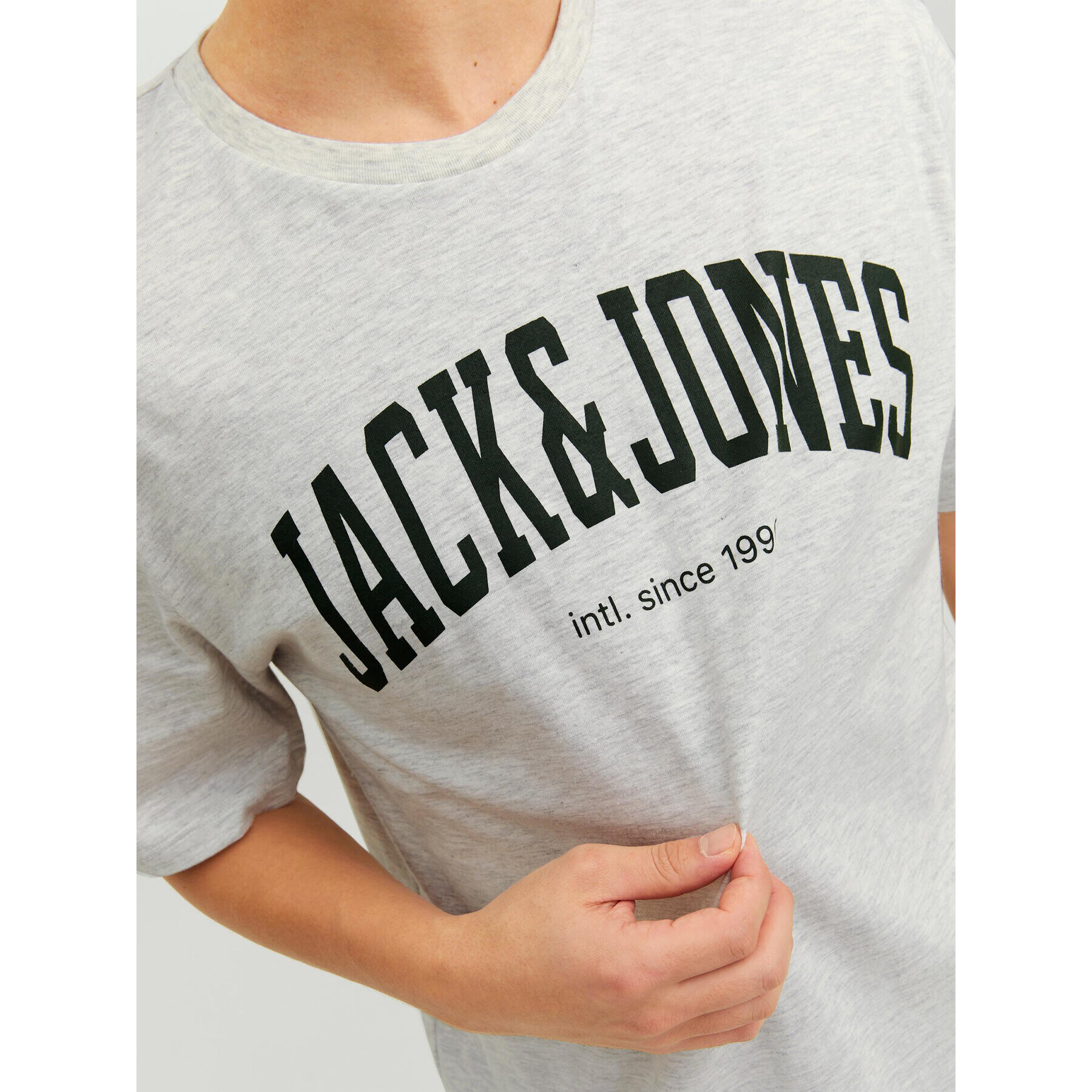 Jack&Jones Тишърт Josh 12236514 Сив Relaxed Fit - Pepit.bg