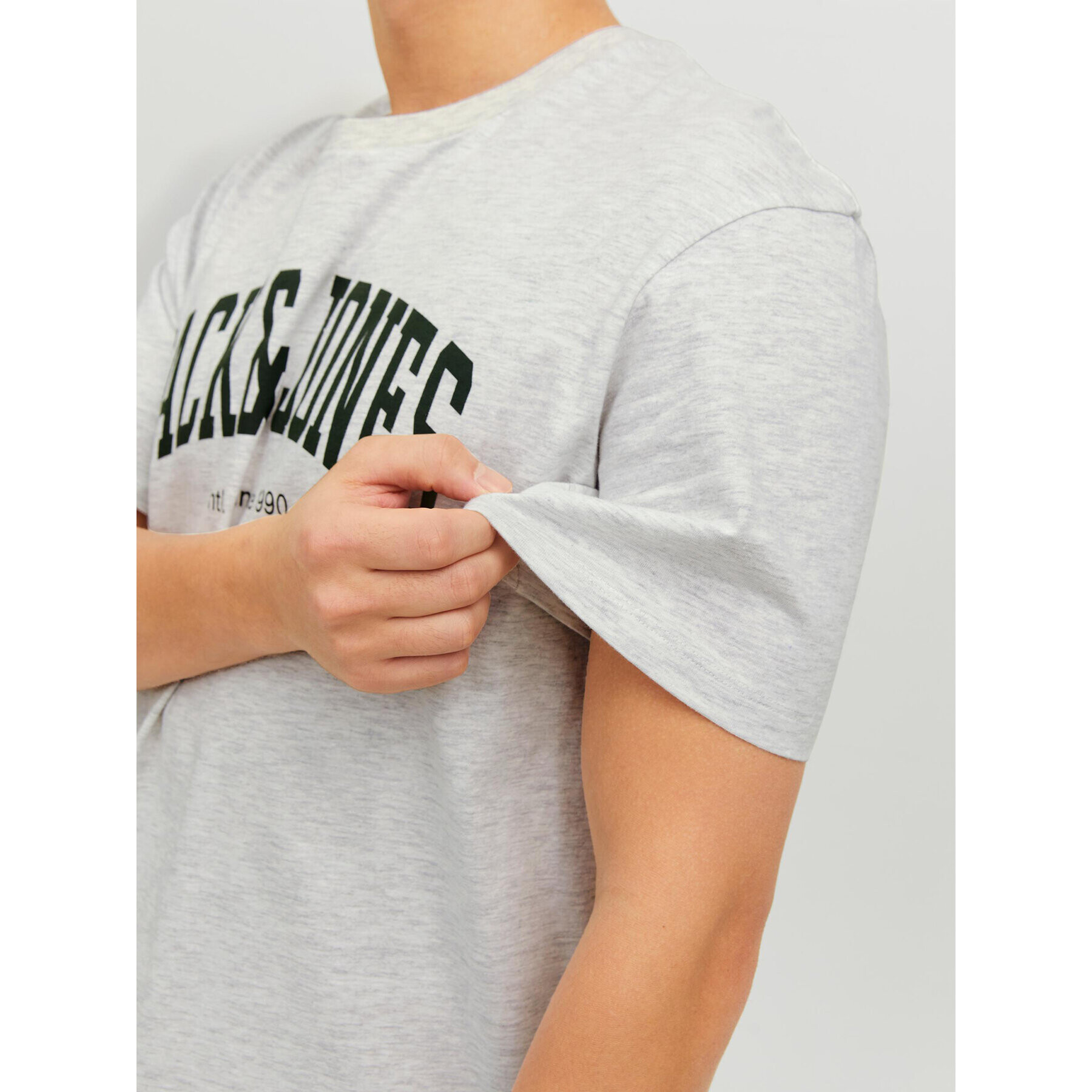 Jack&Jones Тишърт Josh 12236514 Сив Relaxed Fit - Pepit.bg