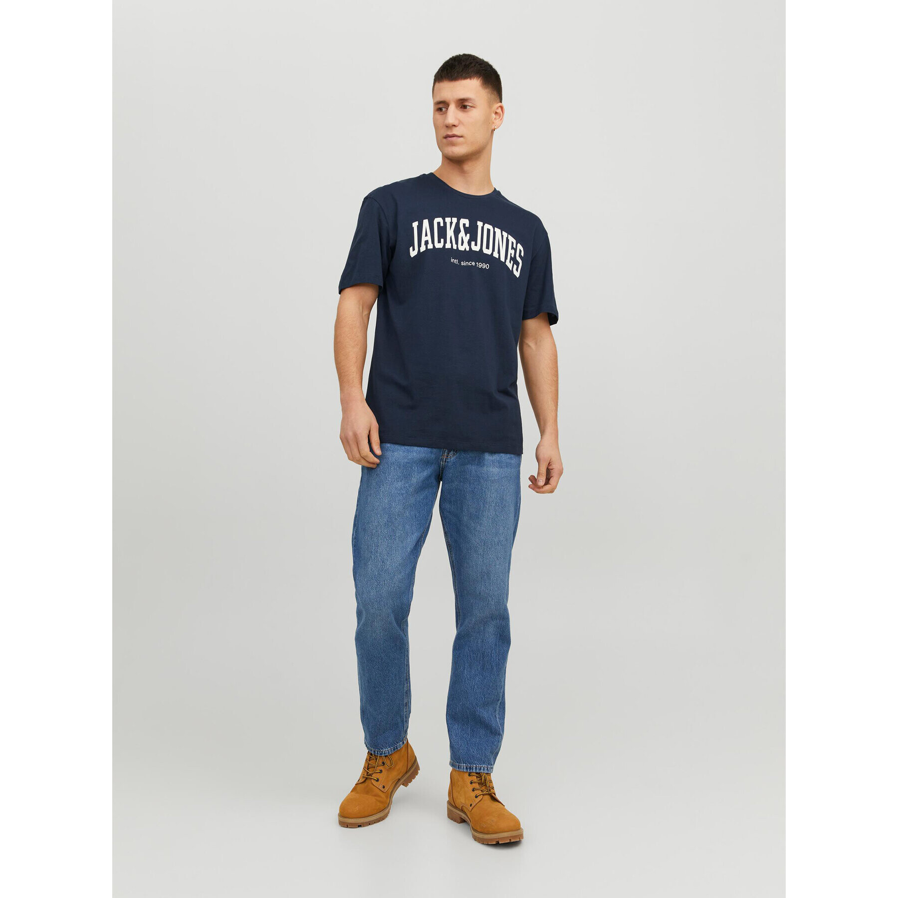 Jack&Jones Тишърт Josh 12236514 Тъмносин Relaxed Fit - Pepit.bg