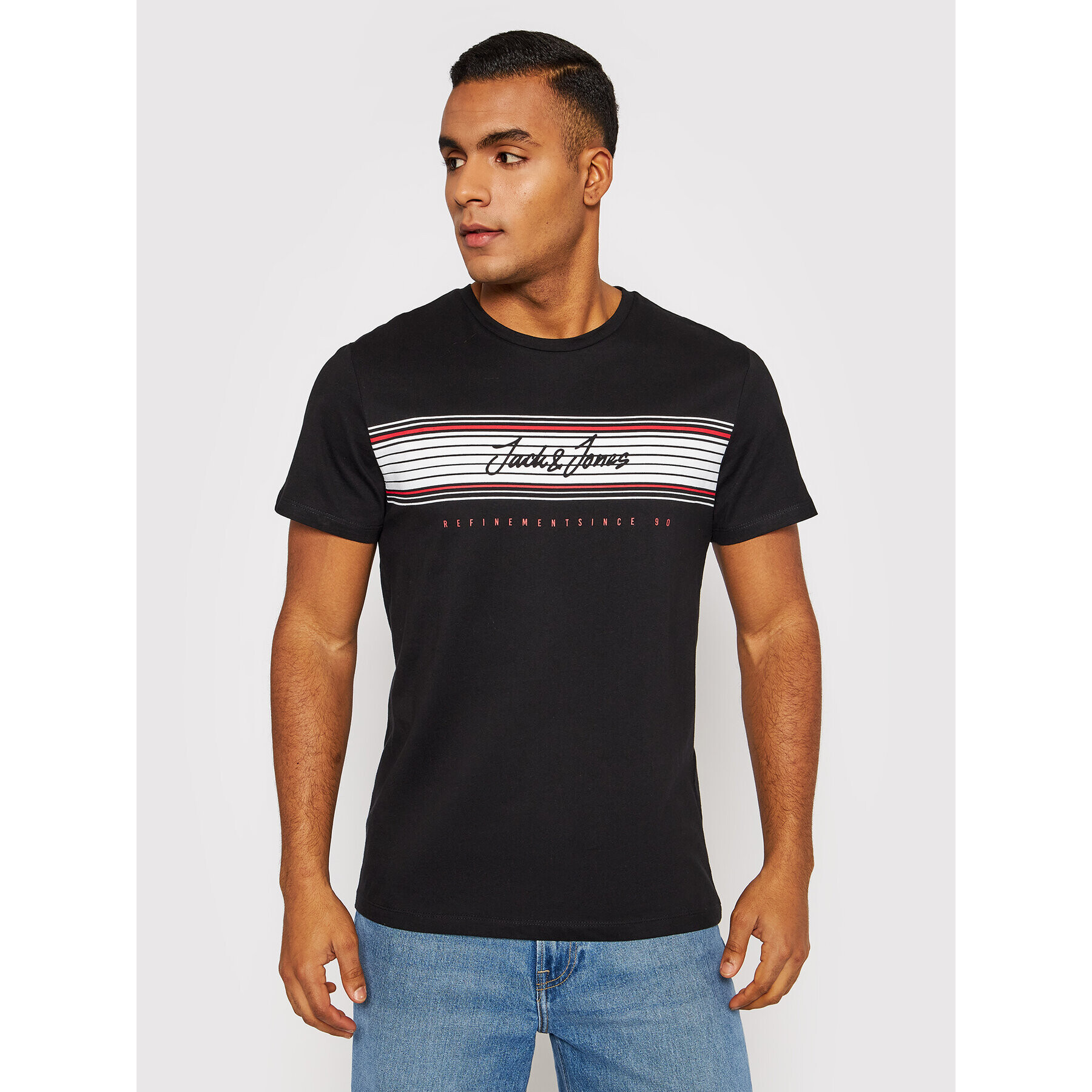 Jack&Jones Тишърт Leo 12200239 Черен Regular Fit - Pepit.bg