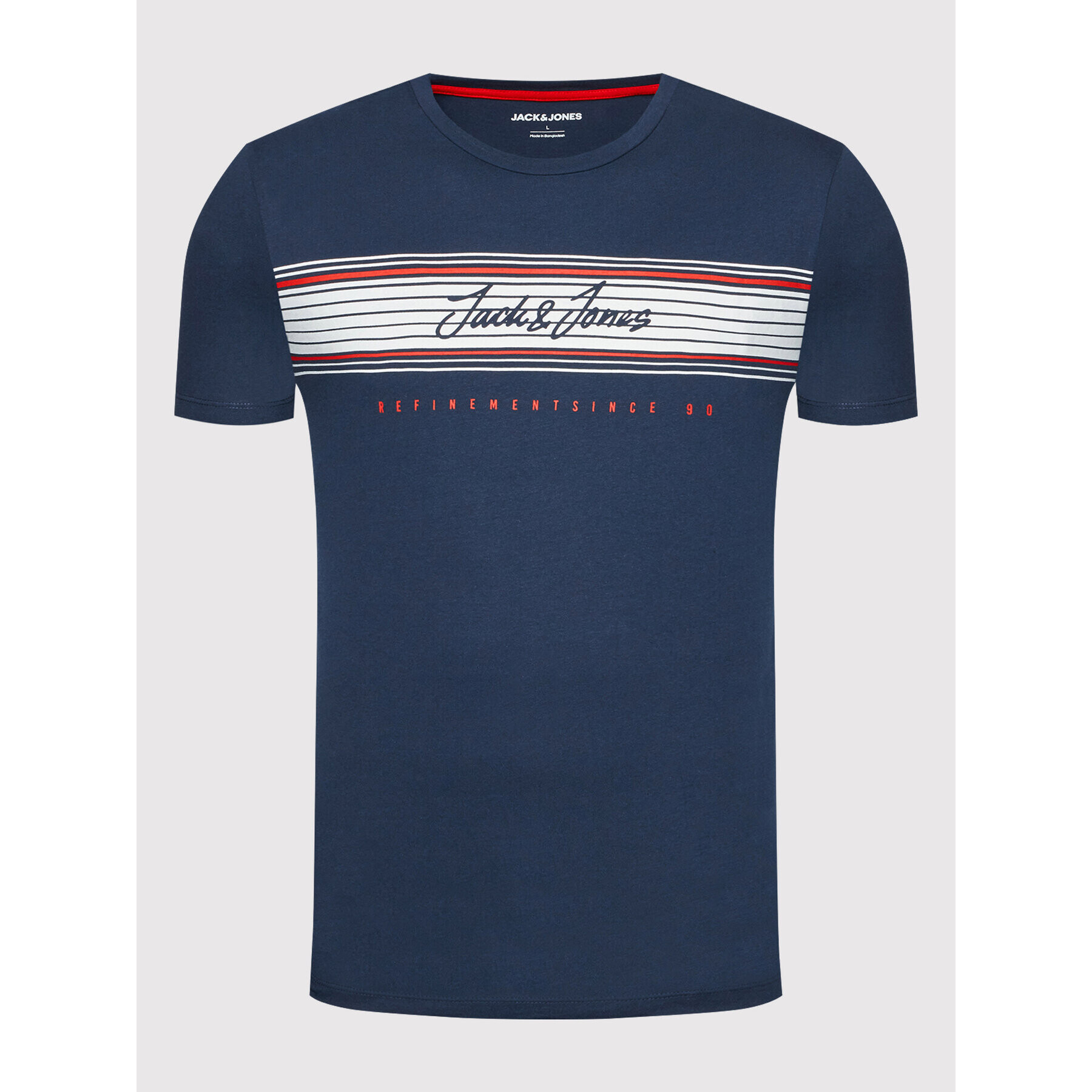 Jack&Jones Тишърт Leo 12200239 Тъмносин Regular Fit - Pepit.bg