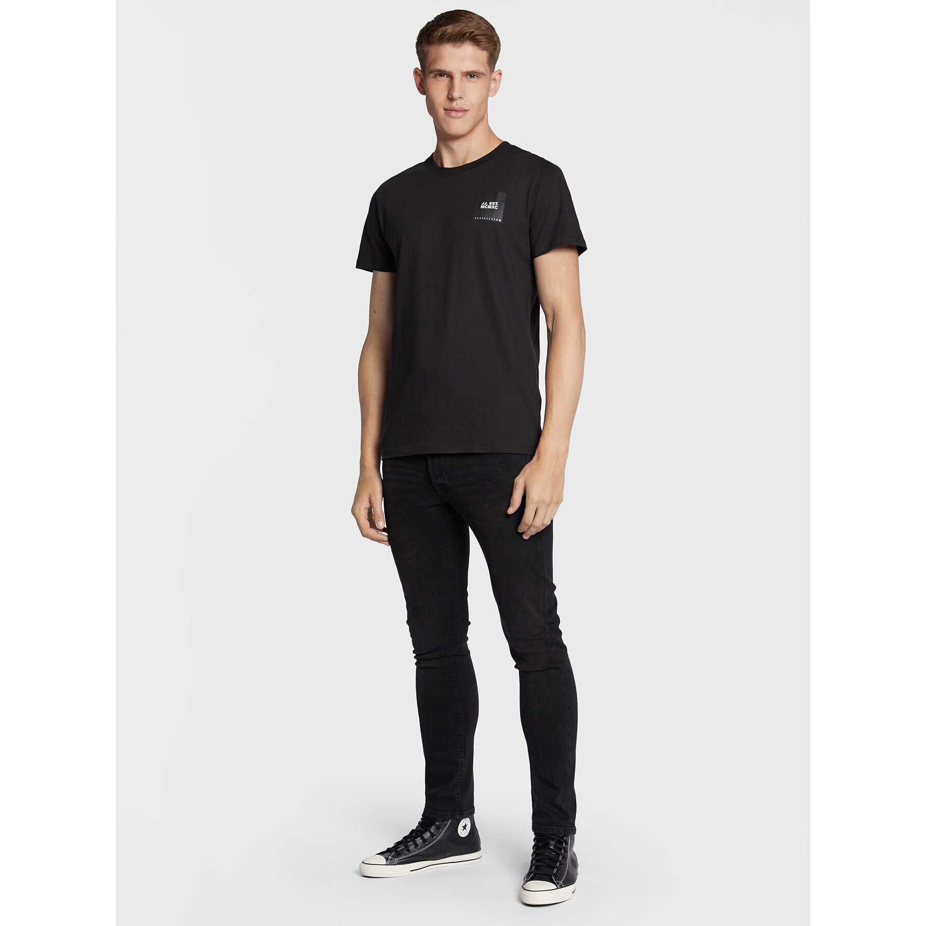 Jack&Jones Тишърт Lock 12213248 Черен Regular Fit - Pepit.bg