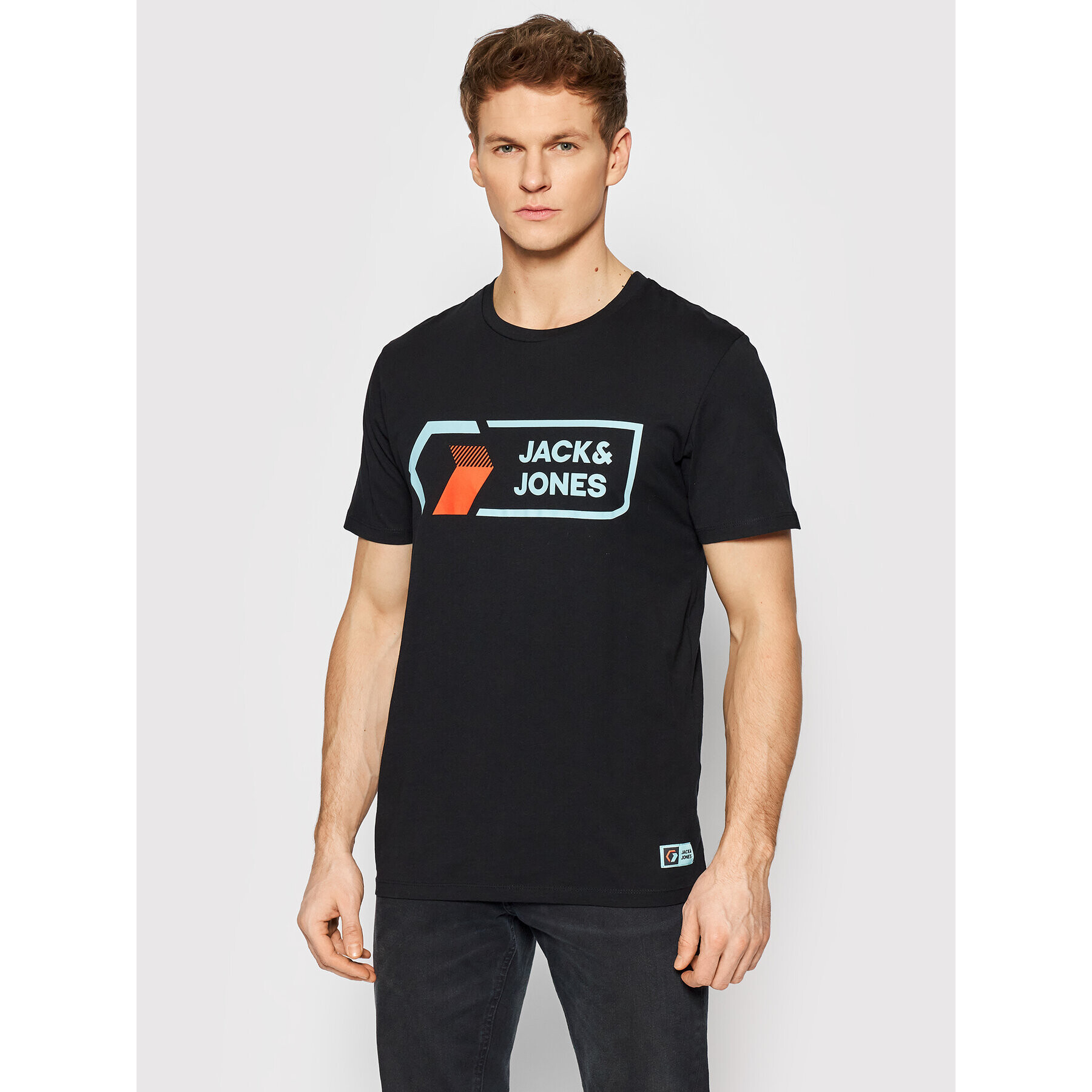 Jack&Jones Тишърт Logan 12204902 Черен Regular Fit - Pepit.bg