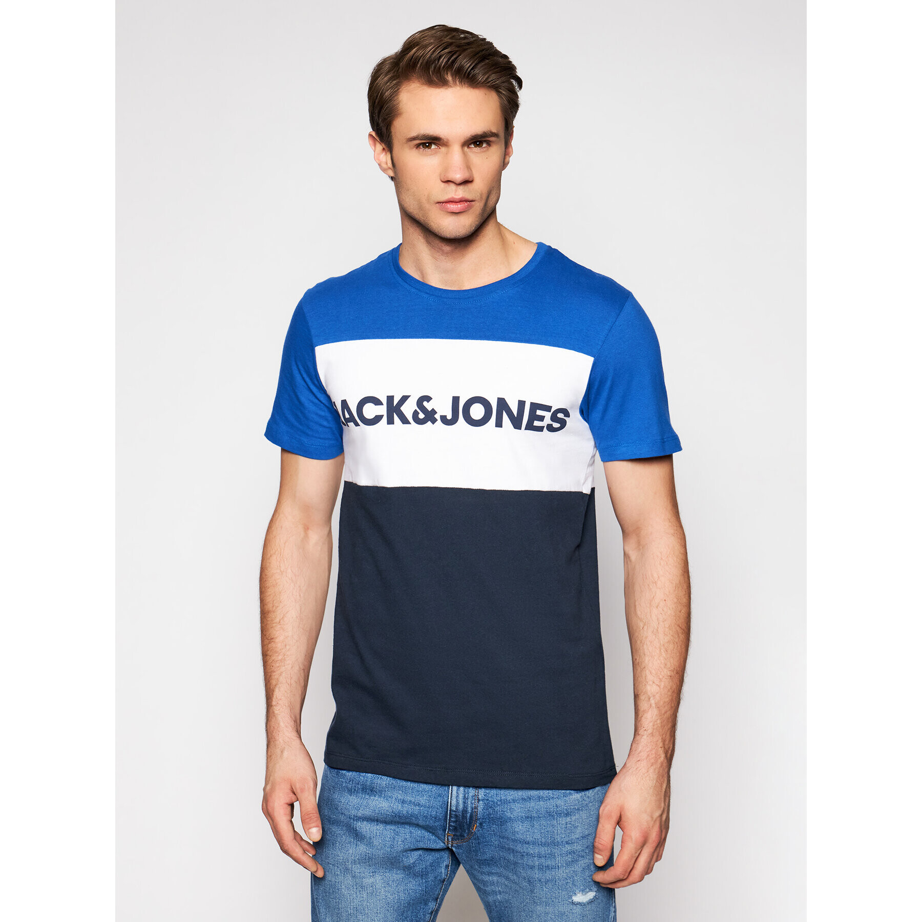 Jack&Jones Тишърт Logo Blocking 12173968 Цветен Slim Fit - Pepit.bg