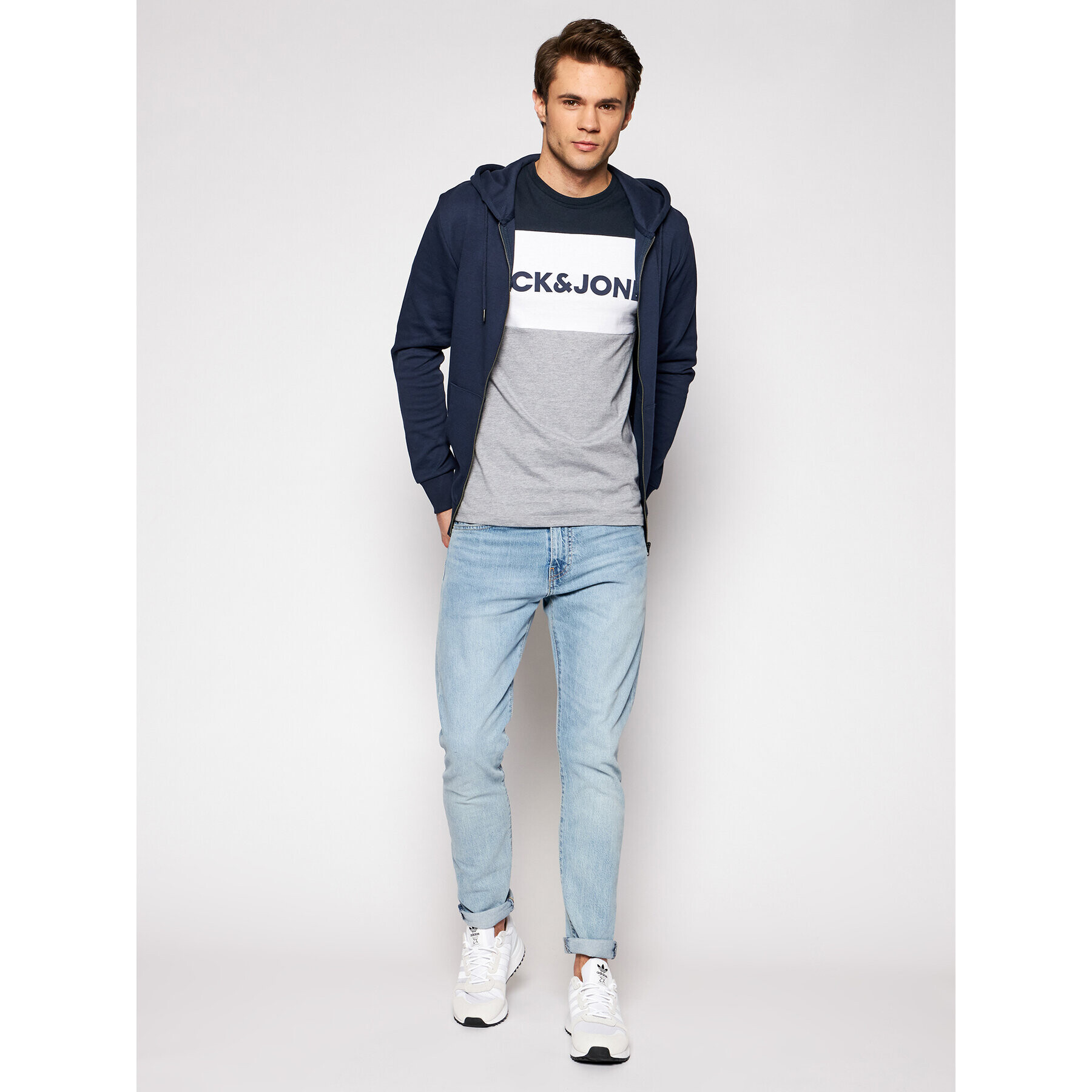 Jack&Jones Тишърт Logo Blocking 12173968 Цветен Slim Fit - Pepit.bg