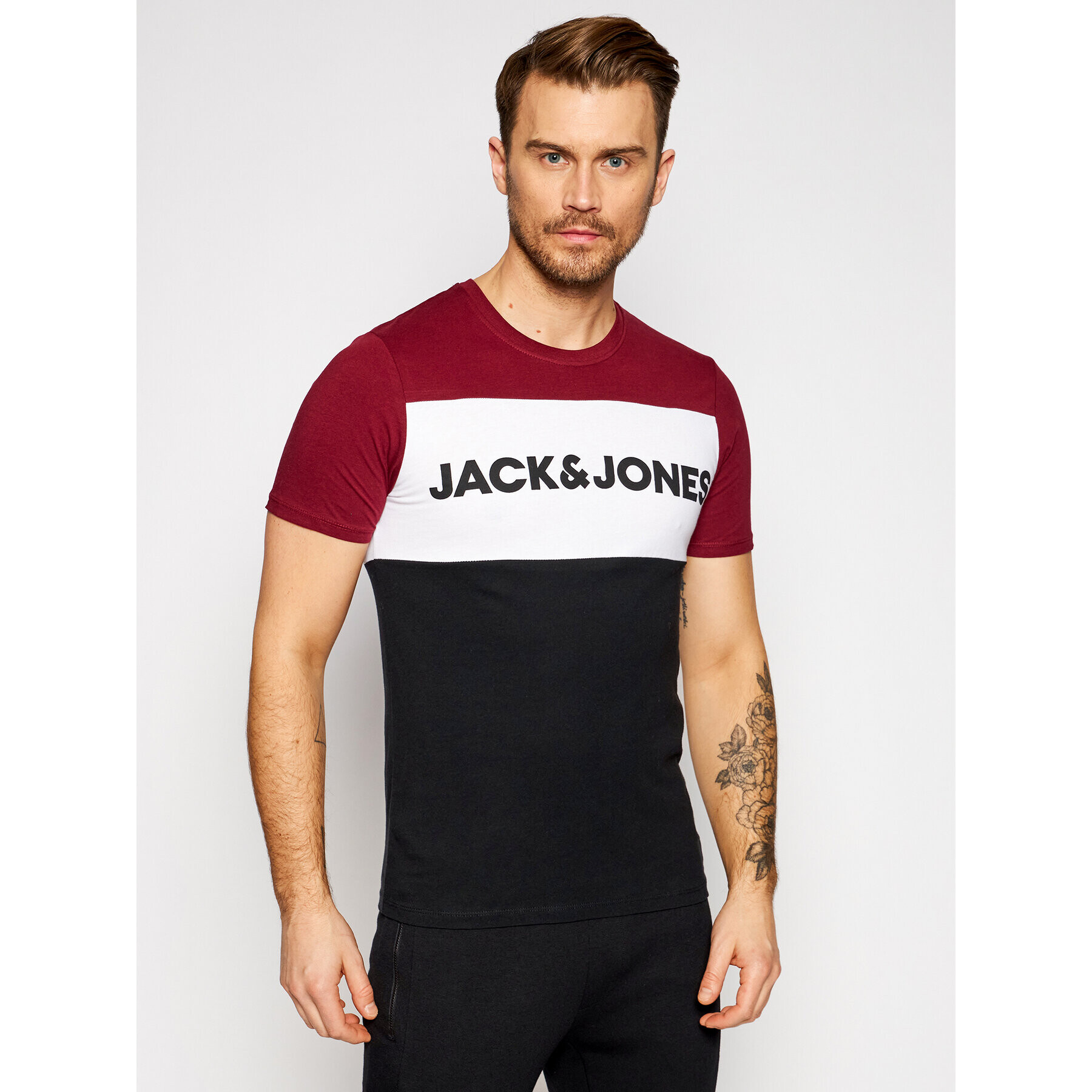 Jack&Jones Тишърт Logo Blocking 12173968 Цветен Slim Fit - Pepit.bg