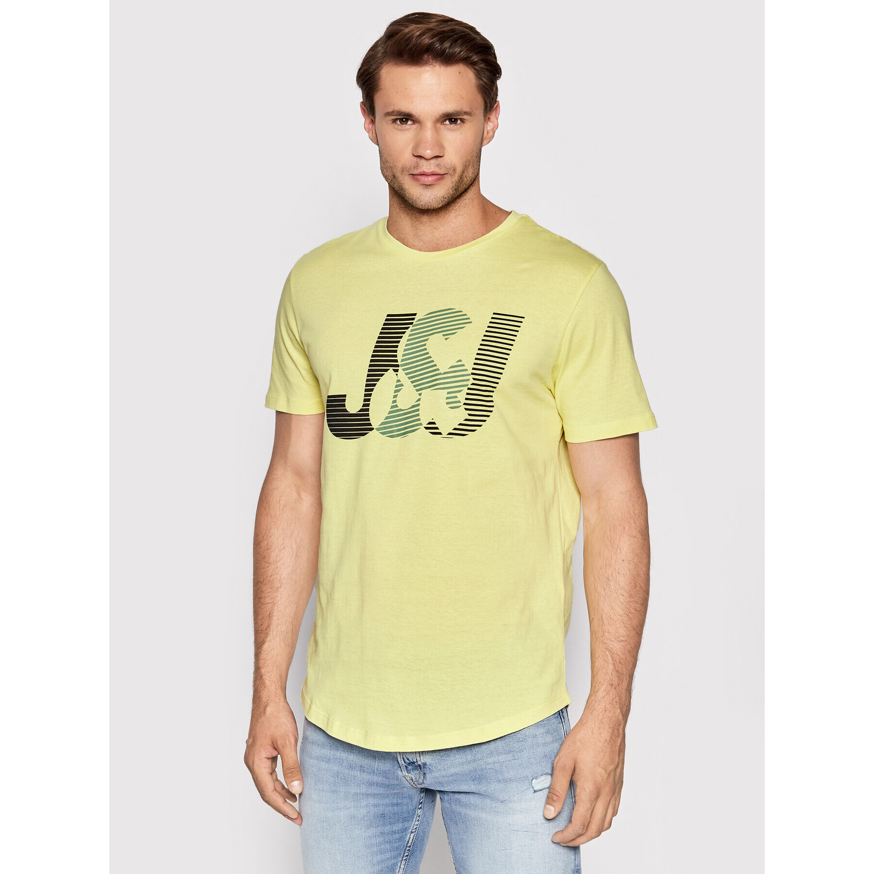 Jack&Jones Тишърт Luke 12213754 Жълт Regular Fit - Pepit.bg