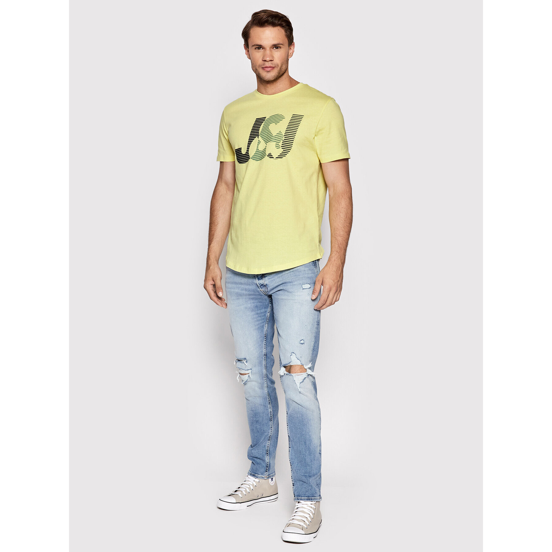 Jack&Jones Тишърт Luke 12213754 Жълт Regular Fit - Pepit.bg